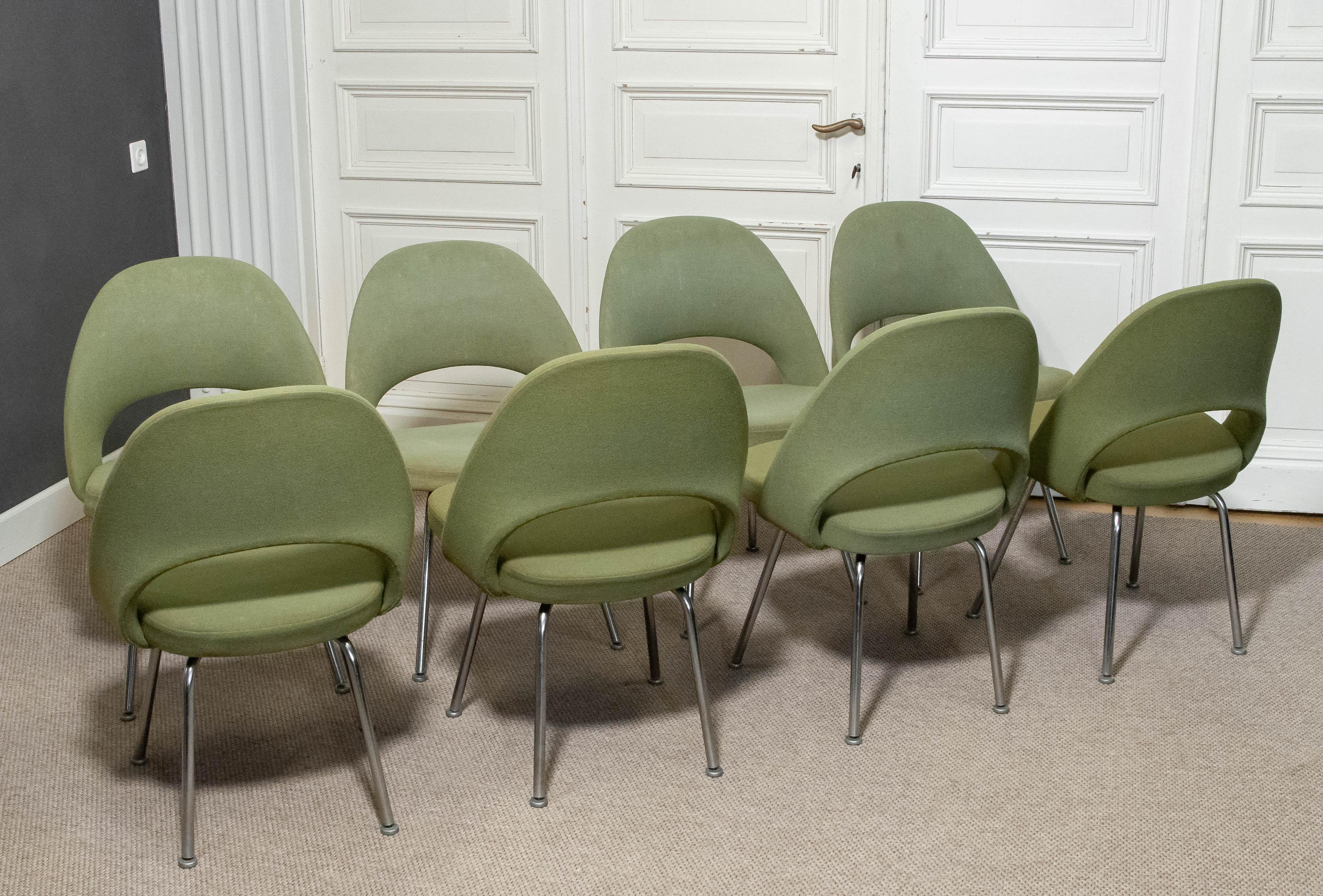 Milieu du XXe siècle 1950s Eero Saarinen Model No 72 Chairs Set of Eight en vente