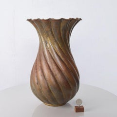 1950s Egidio Casagrande Italia Patinated Brass Vase