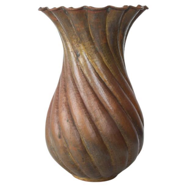 1950s Egidio Casagrande Italia Patinated Brass Vase