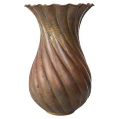 1950s Egidio Casagrande Italia Patinated Brass Vase