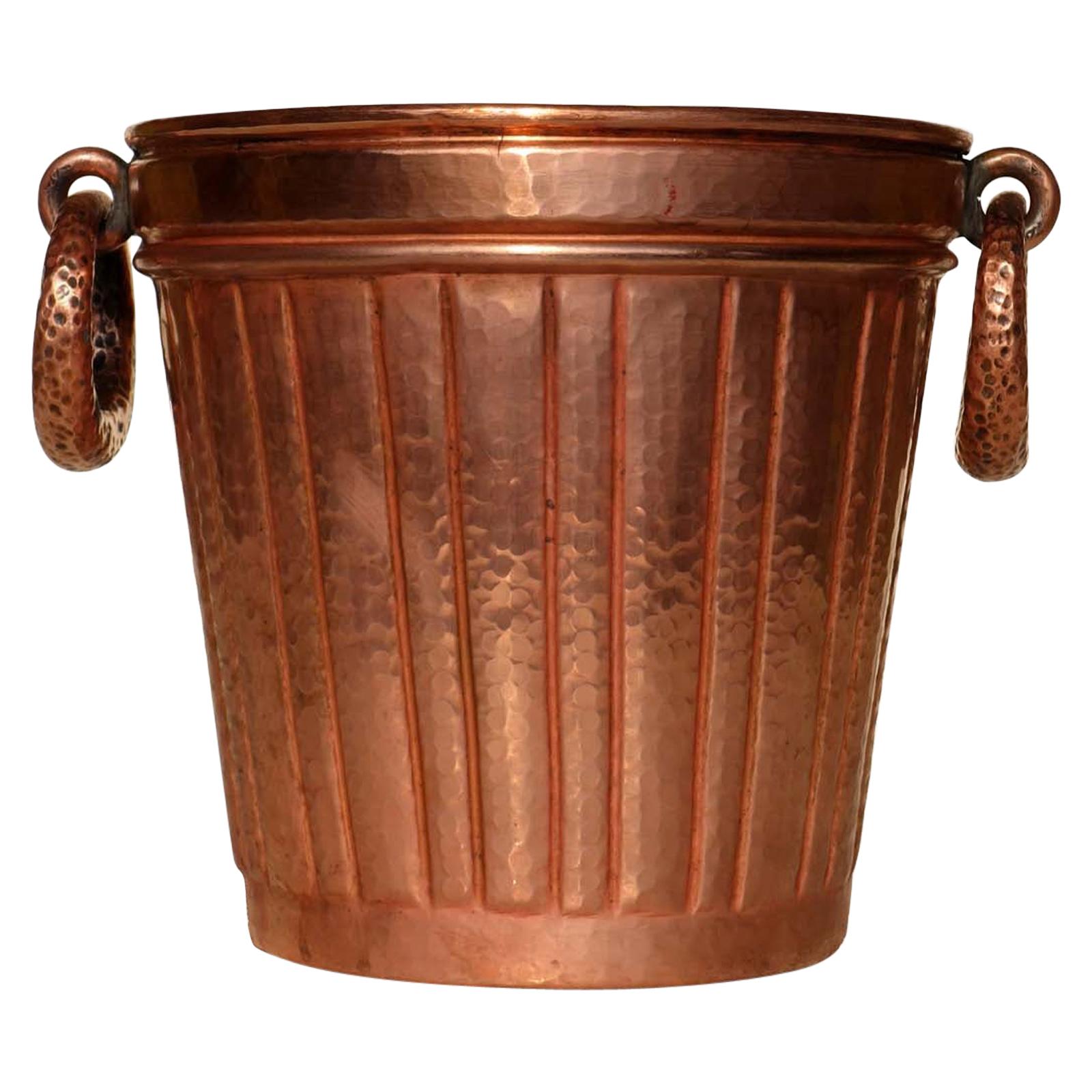 1950s Egidio Casagrande Italian Art Design Midcentury Copper Wine Cooler For Sale