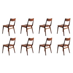 1950s Eight Alfred Christensen Boomerang Chairs in Teak, Choice of Upholstery