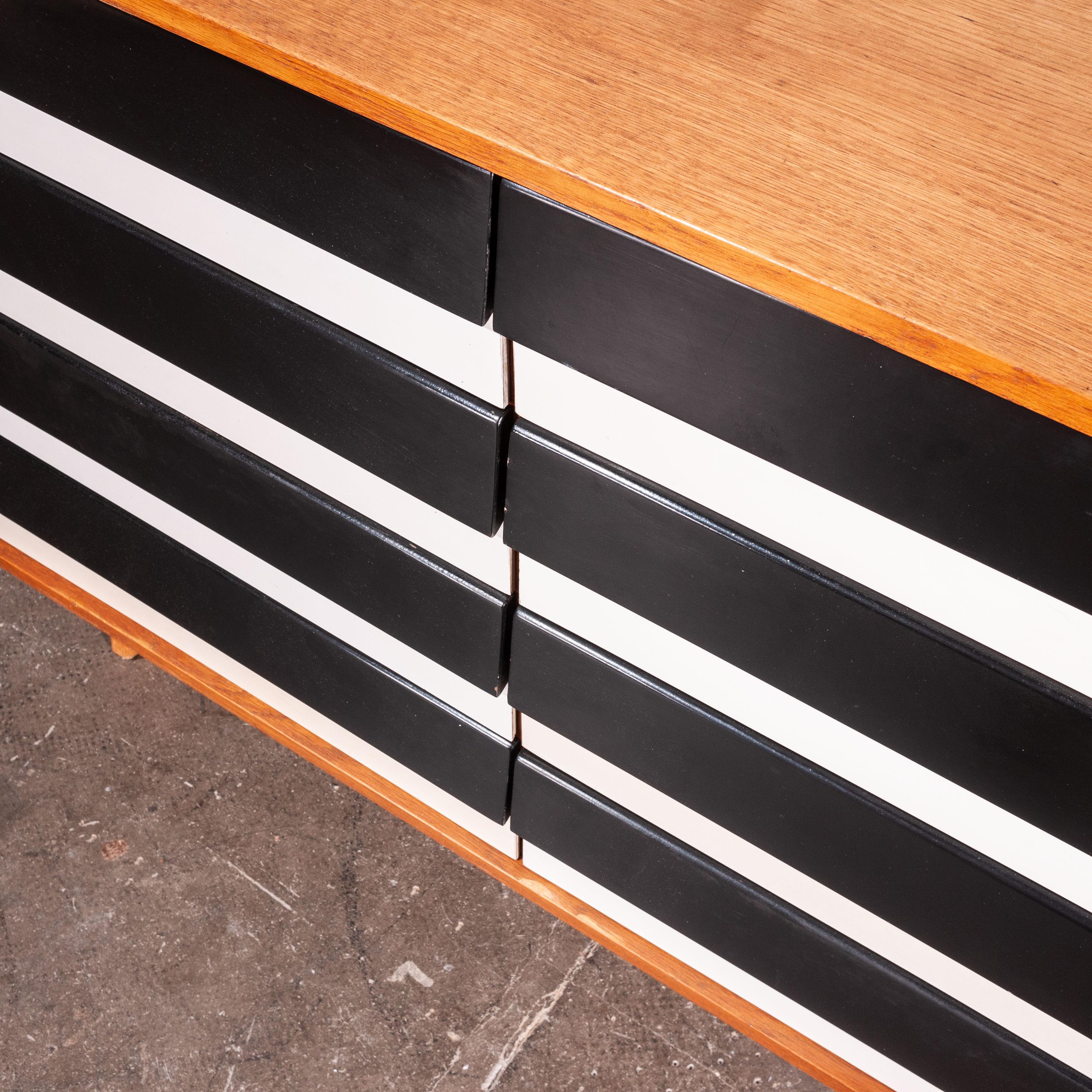 Mid-20th Century 1950's Eight Drawer Oak Chest Of Drawers  By Jiri Jiroutek For Interieur Praha