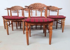 1970s Eight Henning Kjærnulf Viking Chairs in Oak Customized Upholstery Included