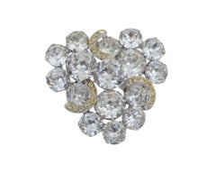 1950S Eisenberg Clear Rhinestone Pin Brooch Iob