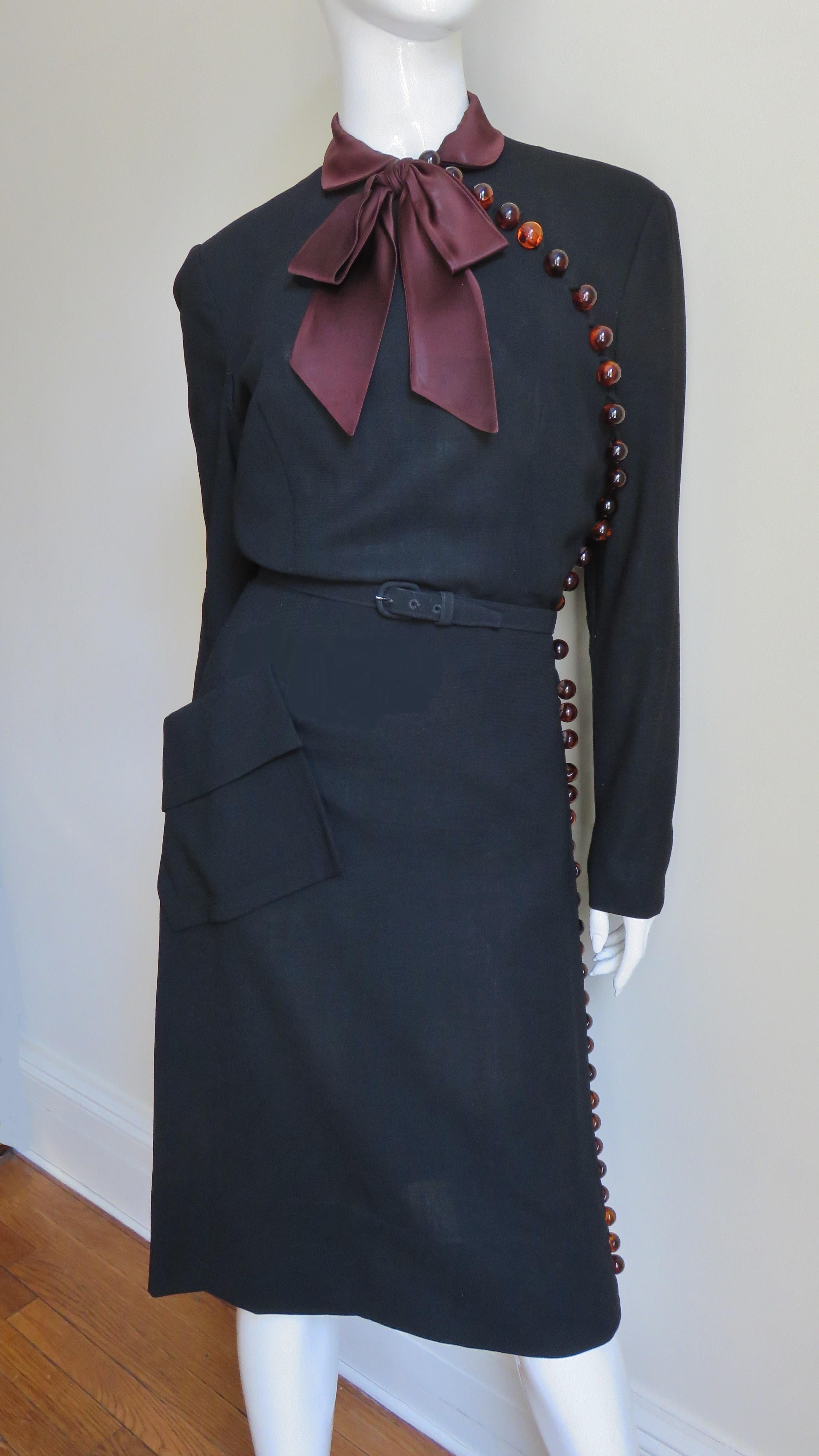 1950s Eisenberg Originals Dress with Button Side 5