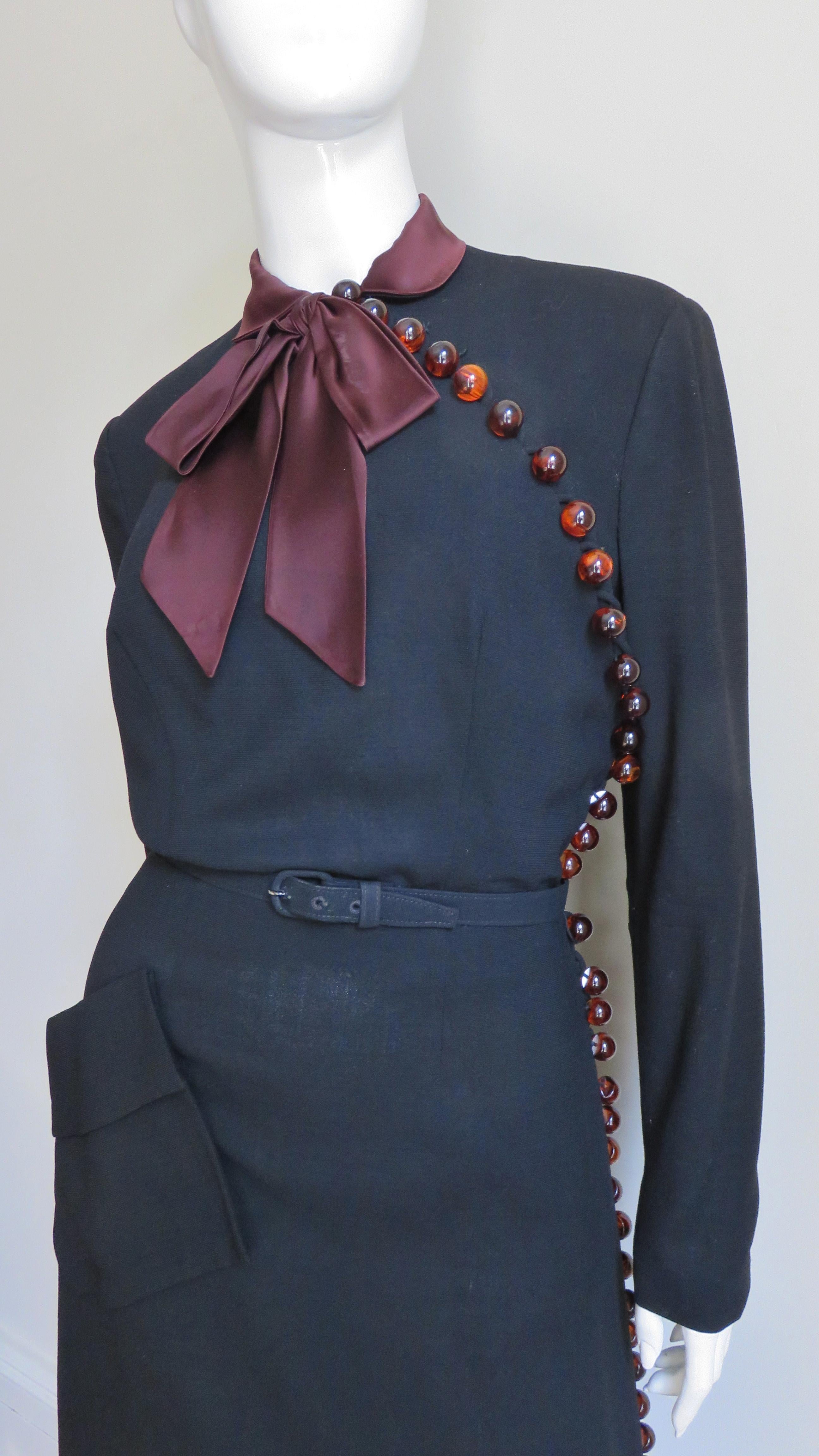 Women's 1950s Eisenberg Originals Dress with Button Side