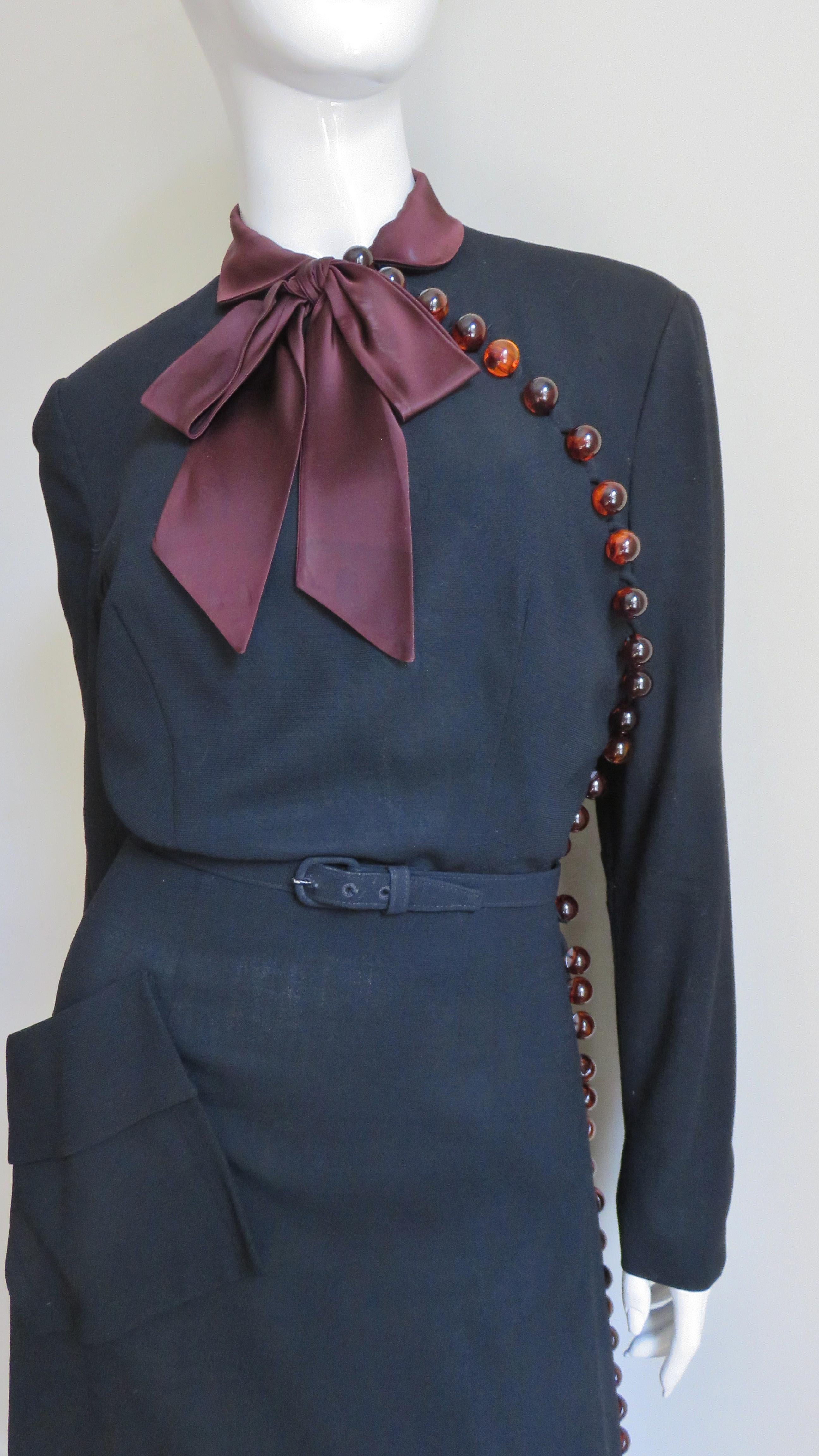 1950s Eisenberg Originals Dress with Button Side 1