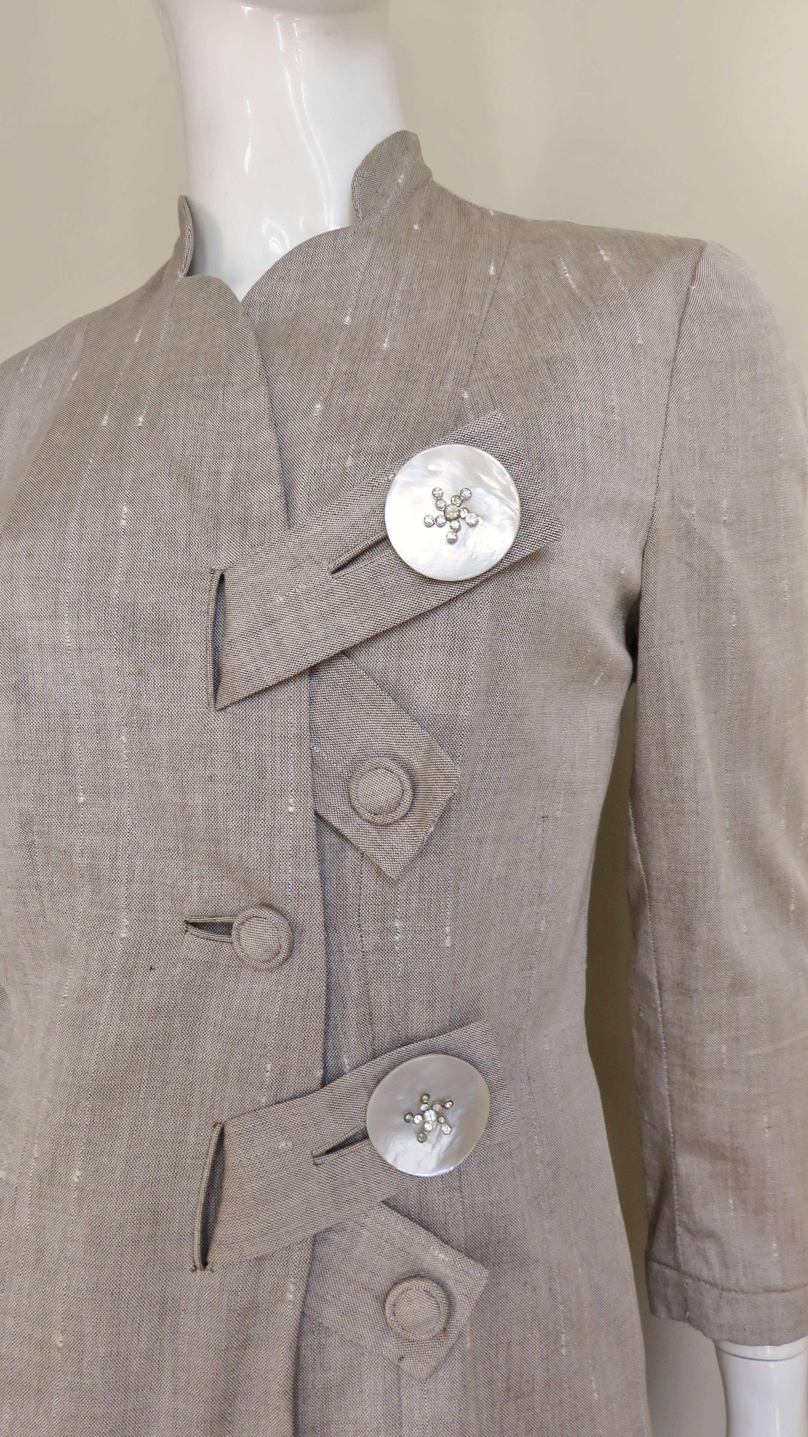 Gray Eisenberg Originals 1950s Skirt Suit For Sale
