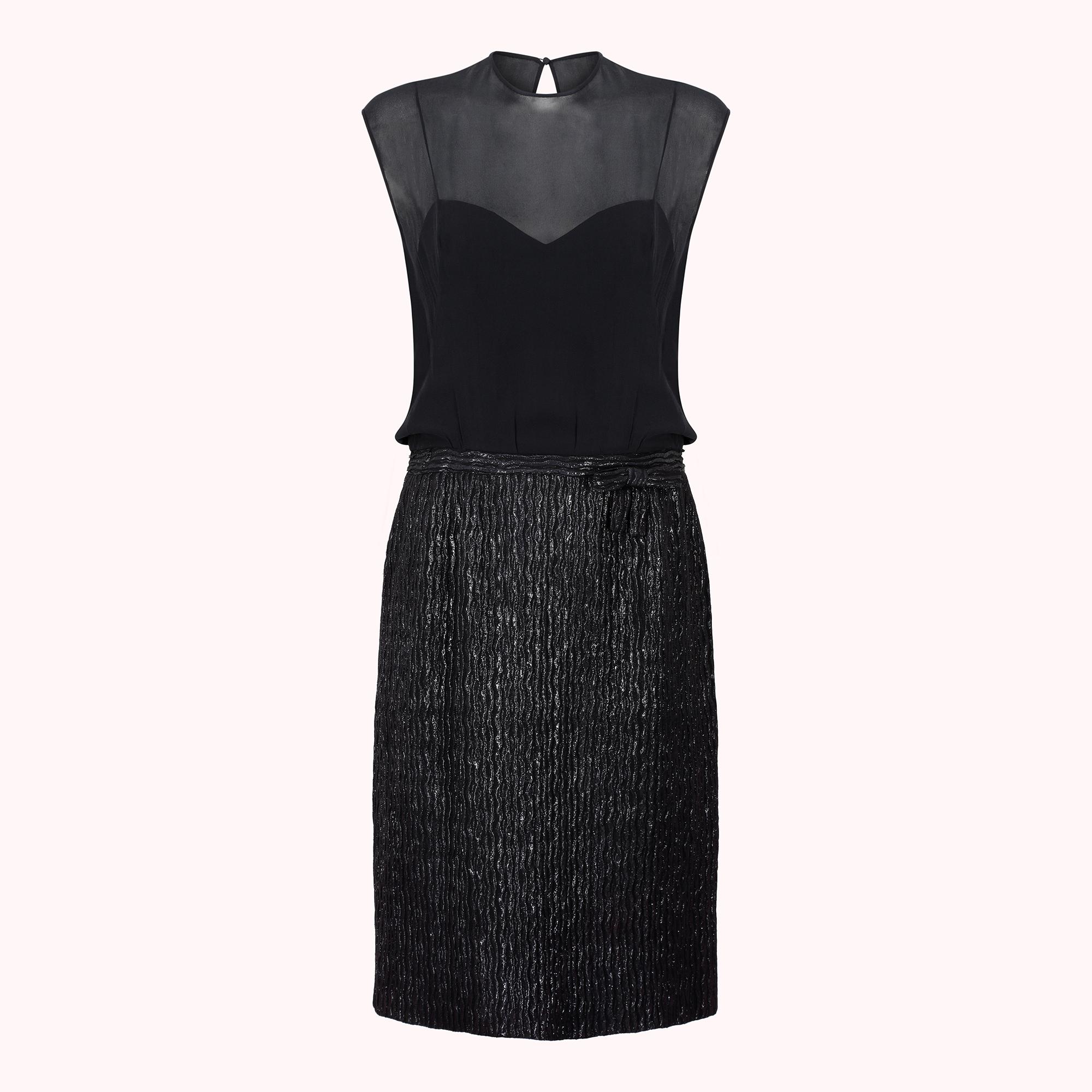 1950s Eleanor's of Miami Lame and Chiffon Dress Suit In Excellent Condition For Sale In London, GB