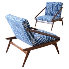 1950's elegant armchairs by ISA