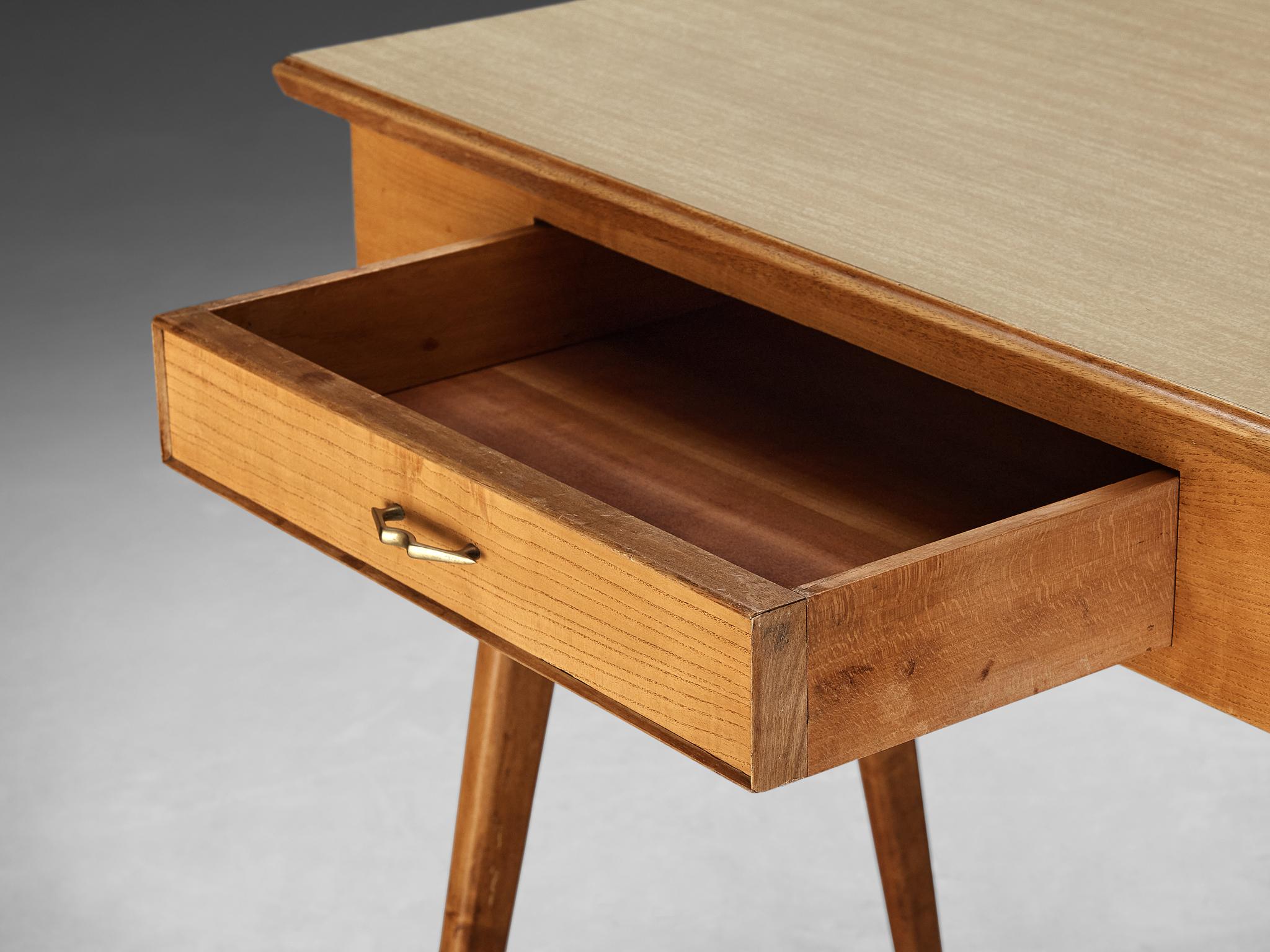 Elegantes italienisches Pult aus Esche und Nussbaum aus den 1950er Jahren (Asche) im Angebot
