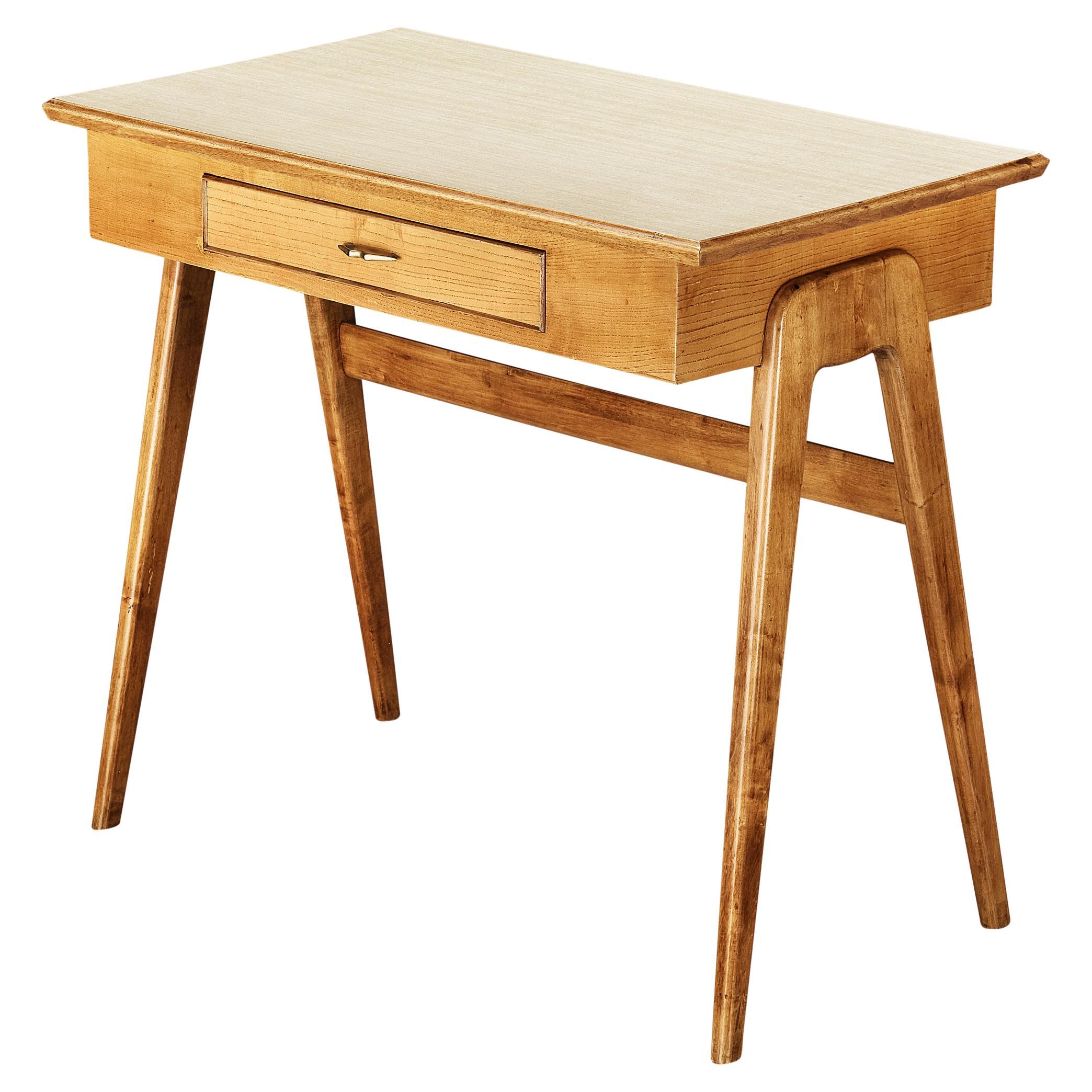 Elegantes italienisches Pult aus Esche und Nussbaum aus den 1950er Jahren im Angebot