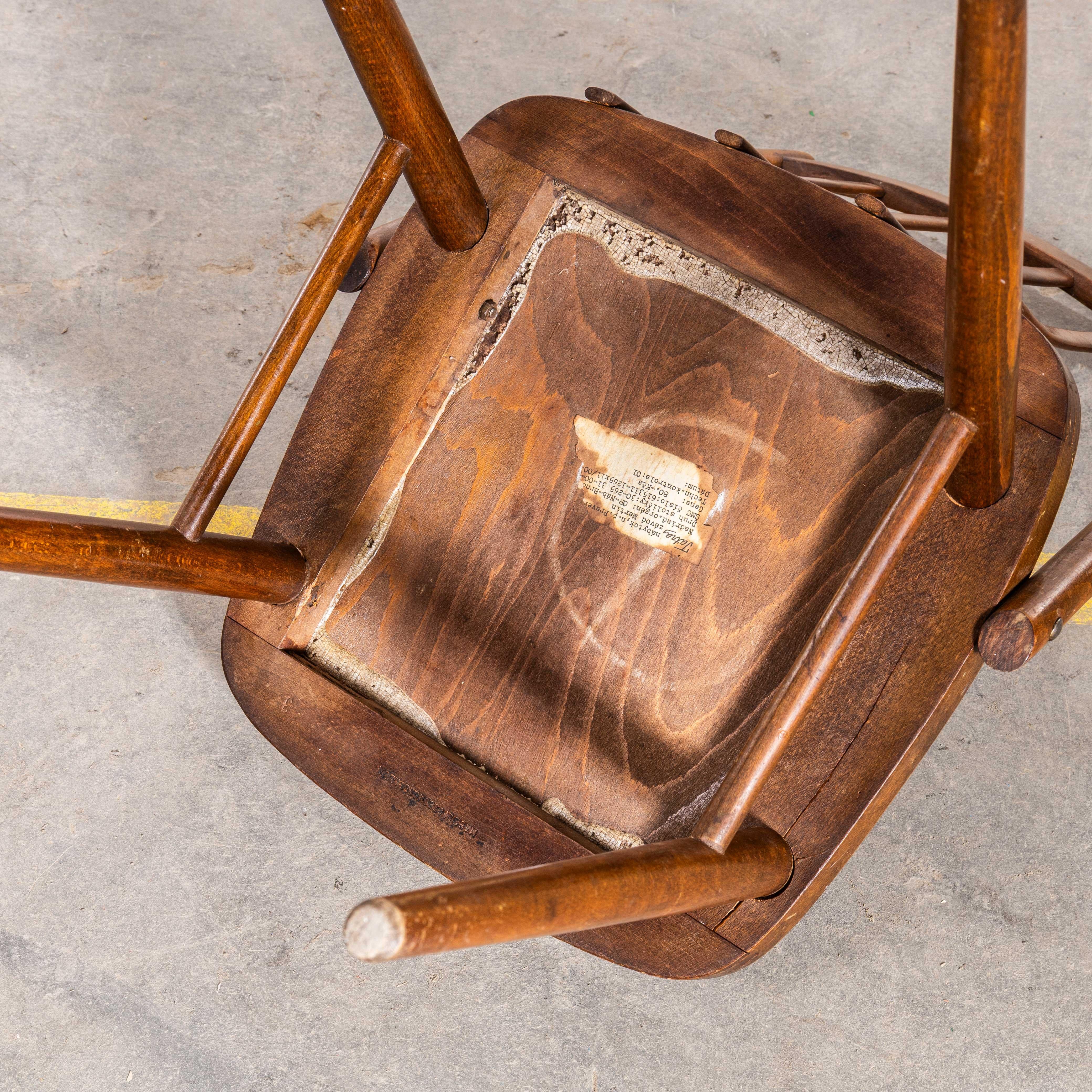 1950's Elegant Scoop Back Bentwood Dining Chairs - Pair For Sale 7