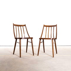 1950's Elegant Scoop Back Bentwood Dining Chairs - Pair