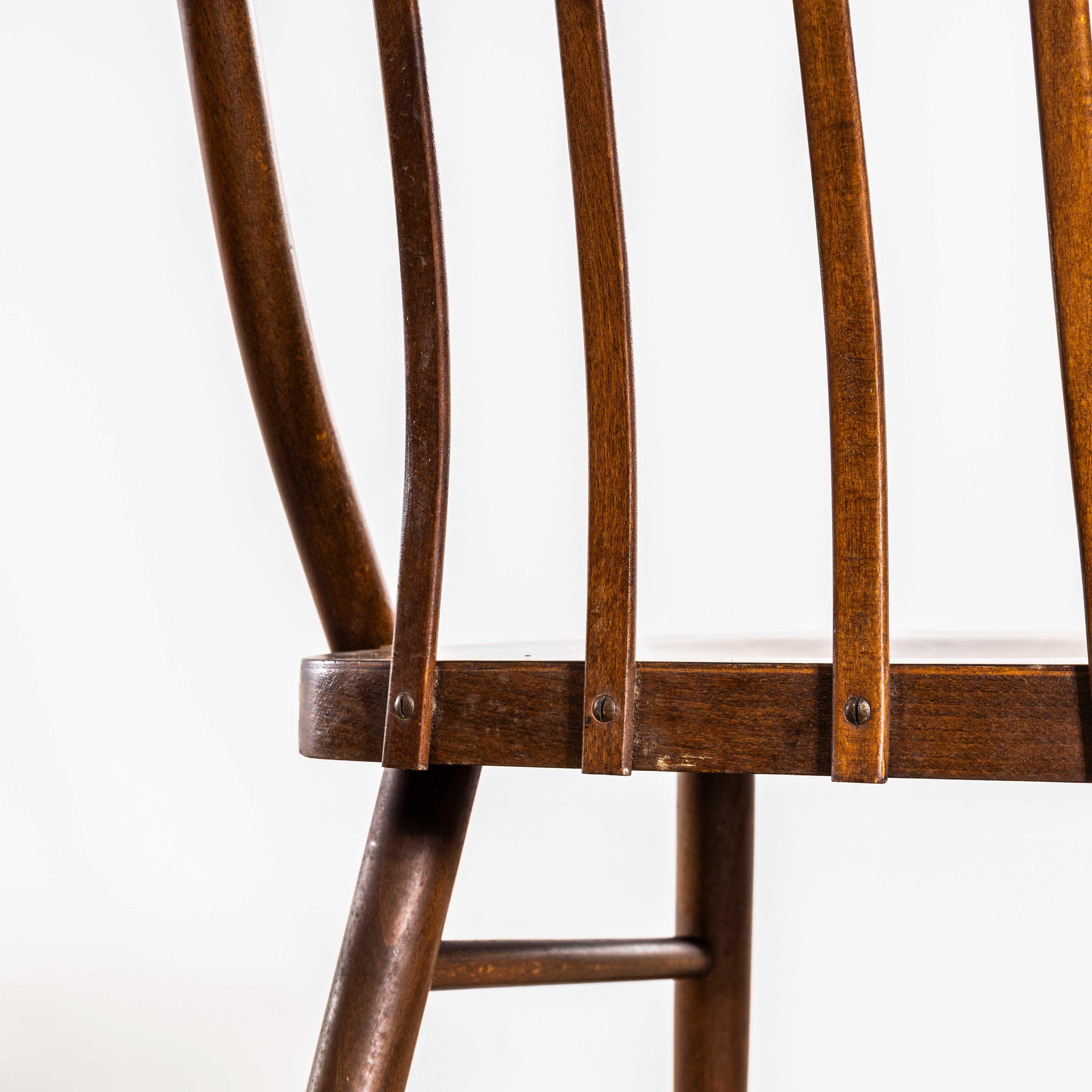 1950's Elegant Scoop Back Bentwood Dining Chairs - Pair For Sale 4