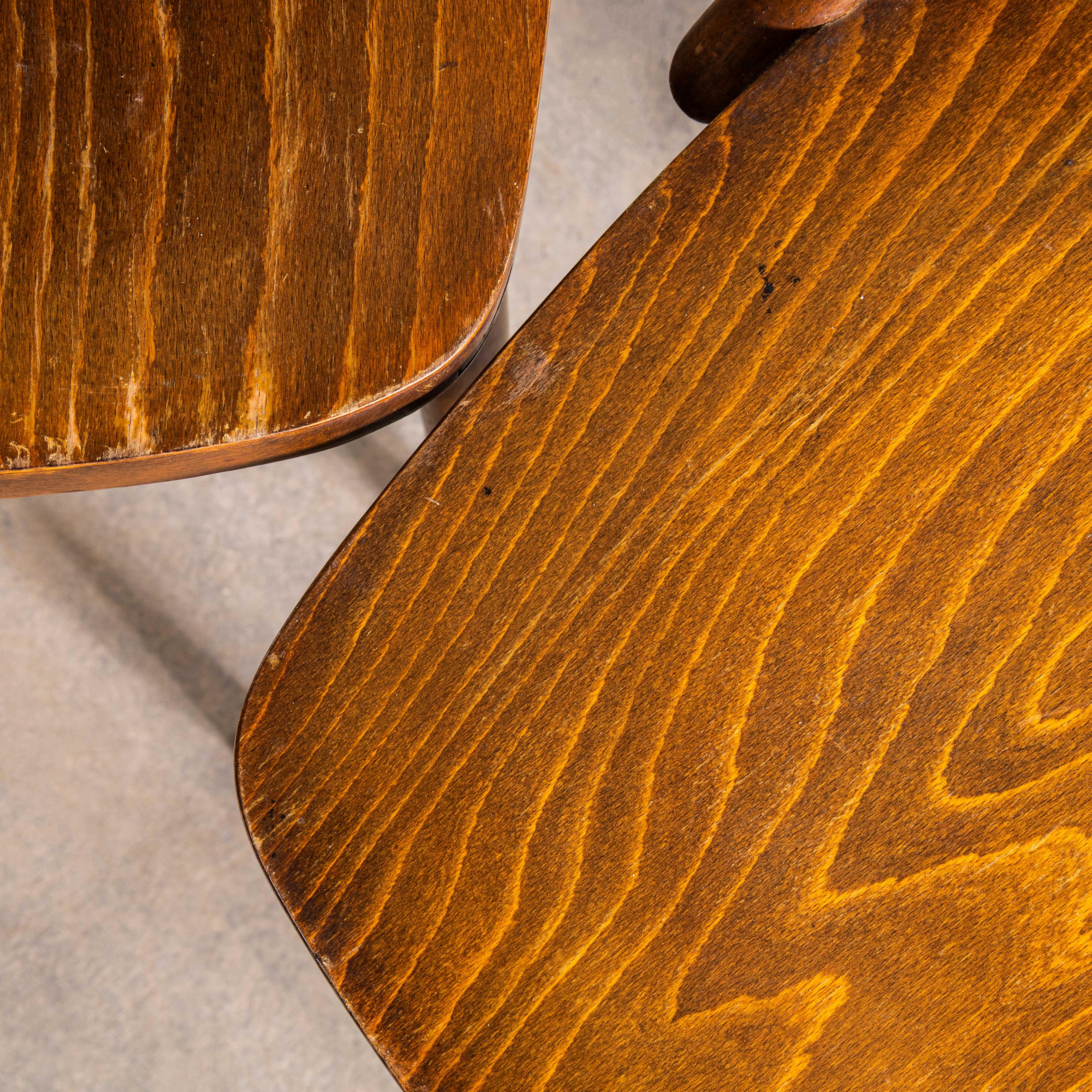 1950's Elegant Scoop Back Bentwood Dining Chairs - Pair For Sale 5