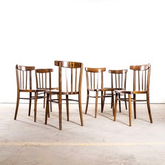 1950's Elegant Tall Bentwood Dining Chairs By Ton - Set Of Six
