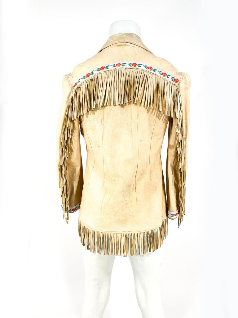 1950s Elk Fringe Handmade Jacket at 1stDibs elk skin jacket, elk hide jacket, elk leather jacket
