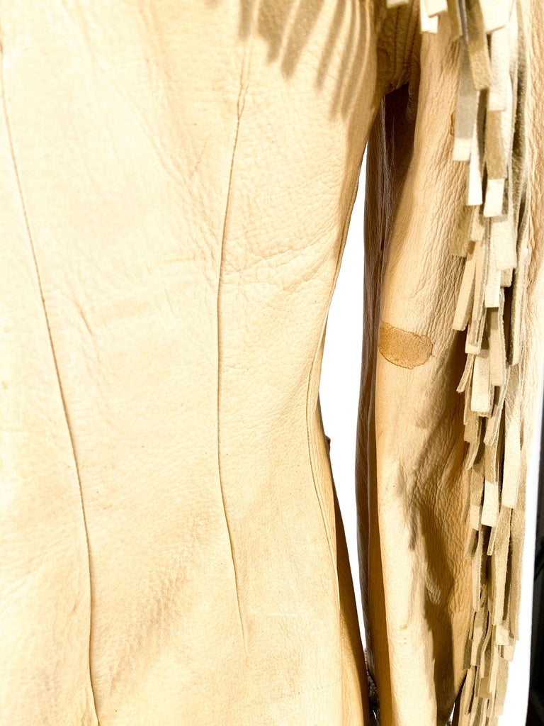 1950s Elk Fringe Handmade Jacket at 1stDibs elk skin jacket, elk hide jacket, elk leather jacket