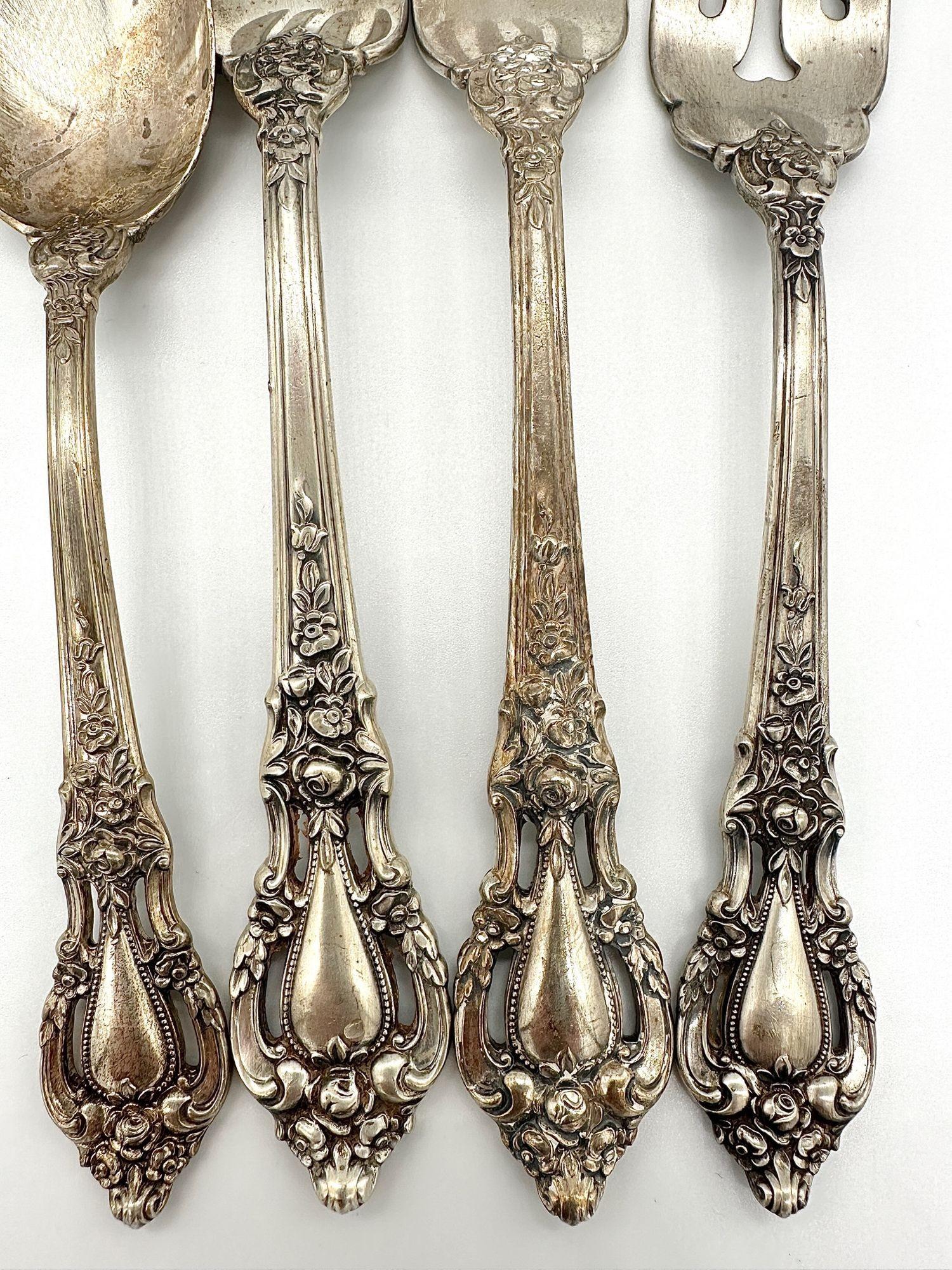 Argento Set di sei posate in argento Eloquence di Lunt Silver degli anni '50 in vendita