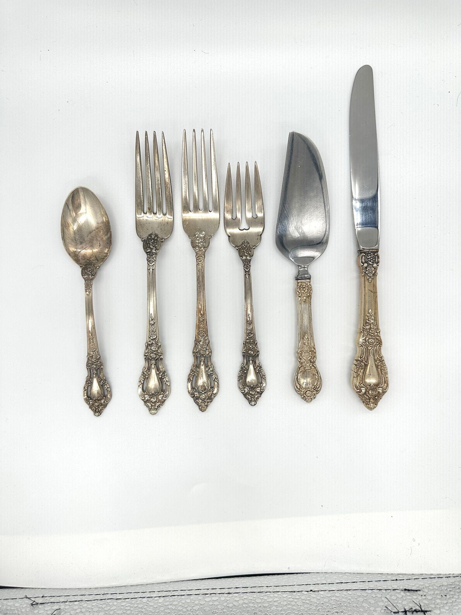 Set di sei posate in argento Eloquence di Lunt Silver degli anni '50 in vendita 1