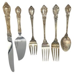 1950's Eloquence Sterling Silverware by Lunt Silver Set of Six