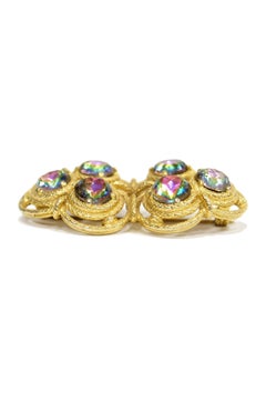 1950s Elsa Schiaparelli Watermelon Tourmaline Colored Brooch