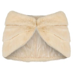 1950s Emba Jasmine Natural White Mink Shawl