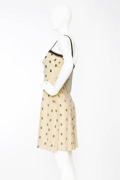 1950s Embroidered Silk Dress