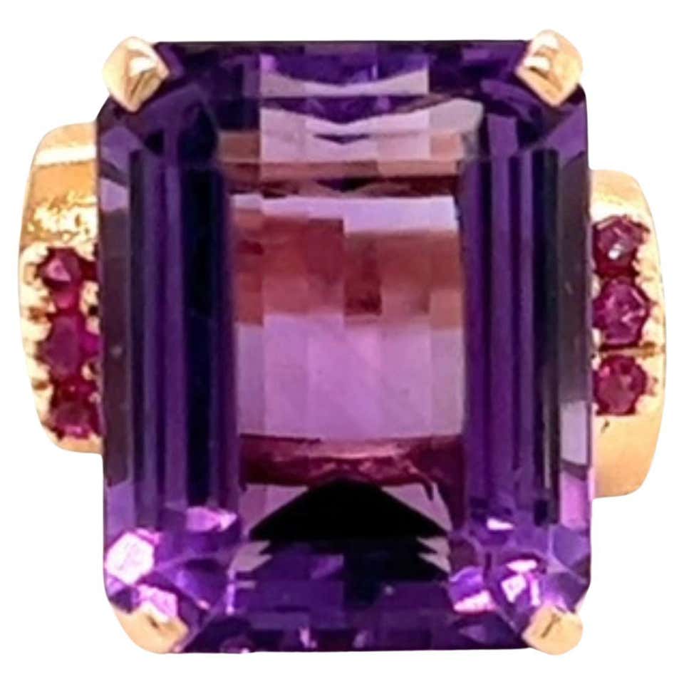 Vintage Emerald Cut Ruby Ring - 341 For Sale on 1stDibs
