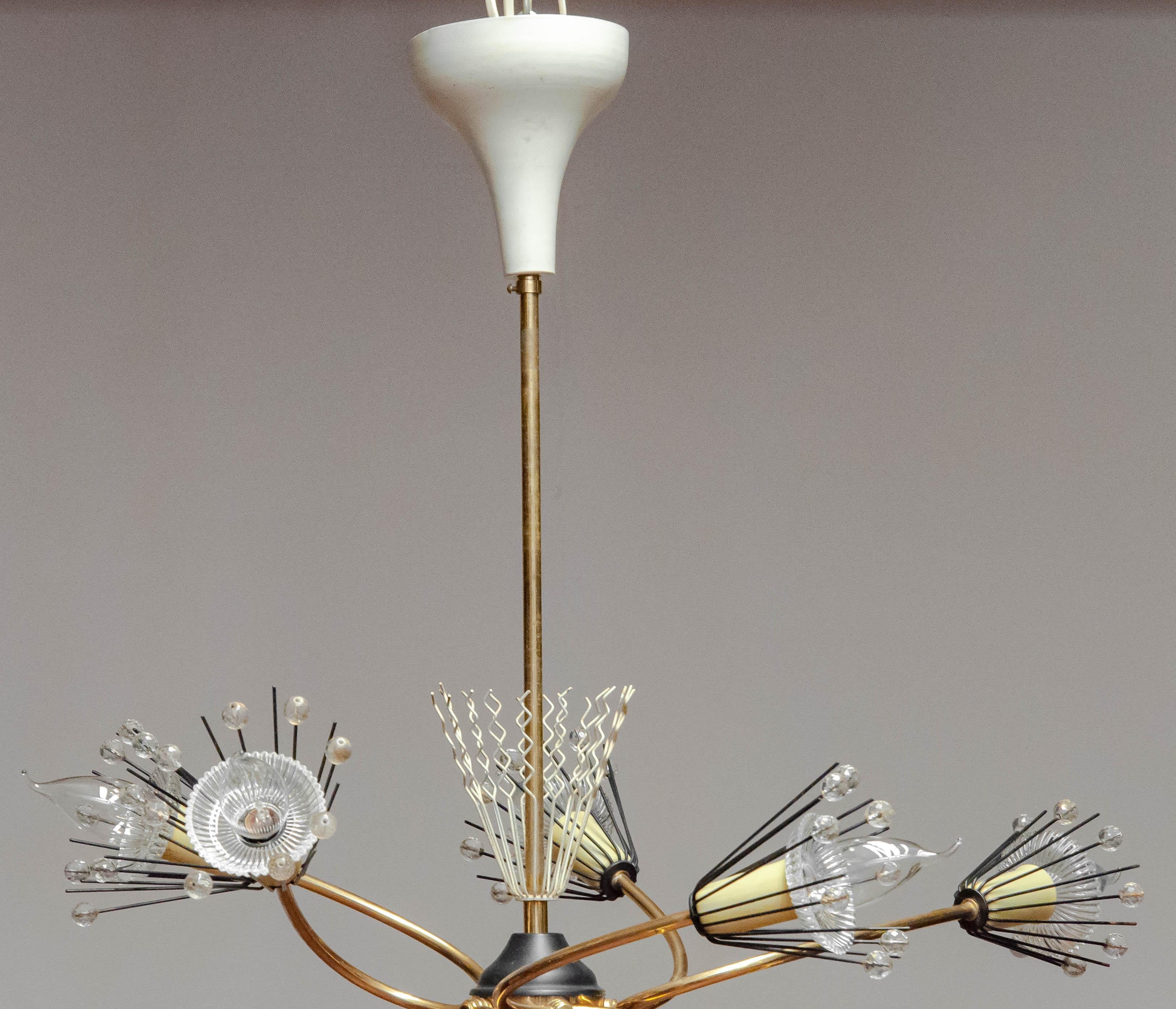 Lampadario scultoreo 'Pyra' di Emil Stejnar del 1950 di Rupert Nikoll Vienna Austria in vendita 1