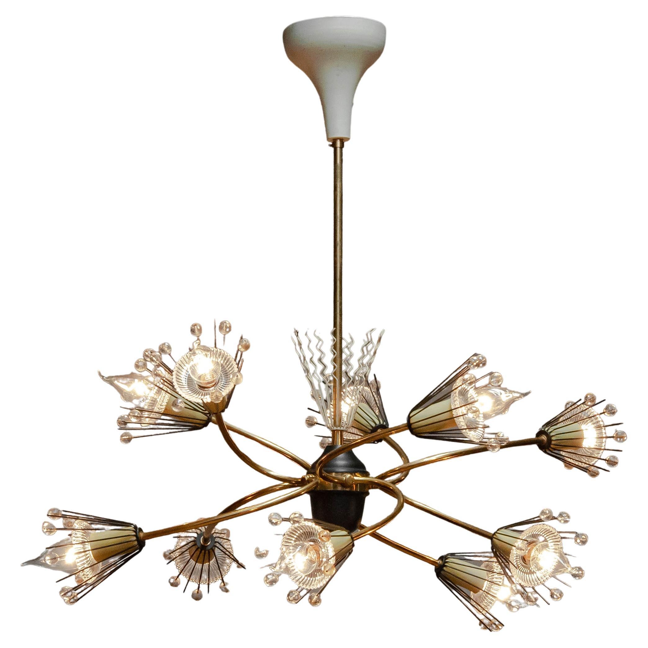 1950s Emil Stejnar Sculptural 'Pyra' Chandelier By Rupert Nikoll Vienna Austria For Sale