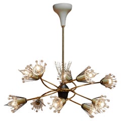 1950s Emil Stejnar Sculptural 'Pyra' Chandelier By Rupert Nikoll Vienna Austria