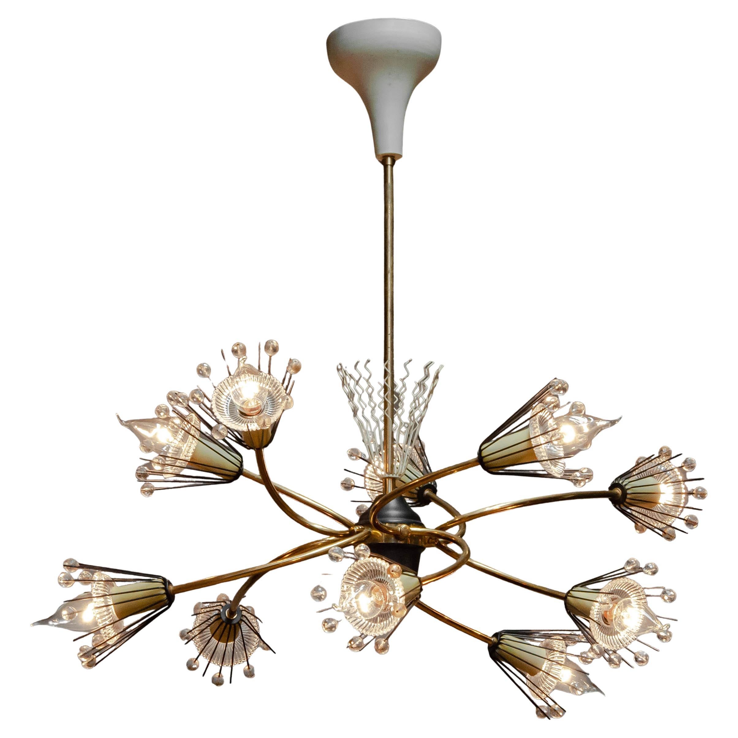 Lampadario scultoreo 'Pyra' di Emil Stejnar del 1950 di Rupert Nikoll Vienna Austria in vendita