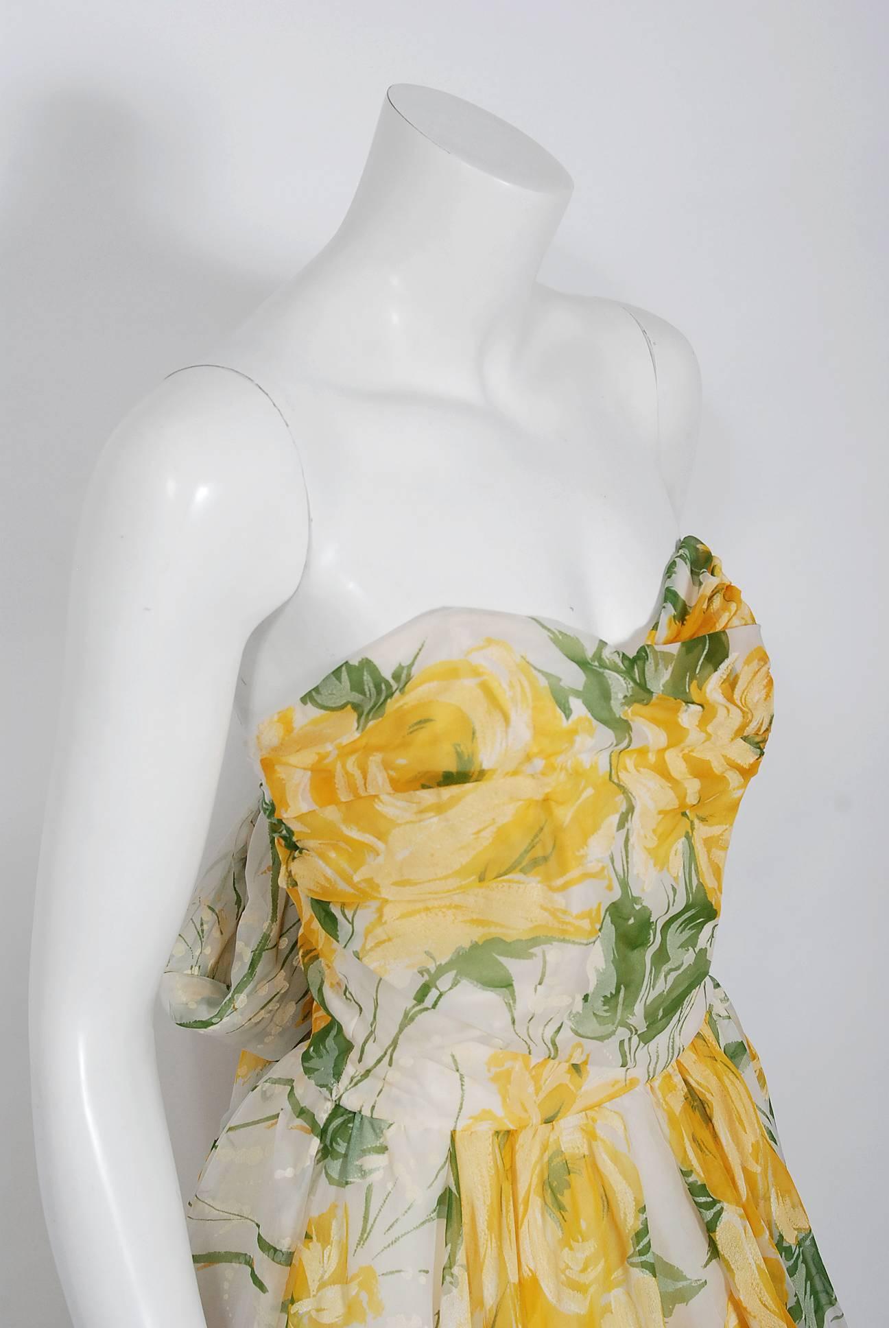 yellow roses dress