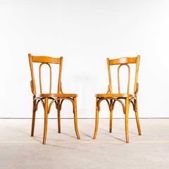 1950's Enclosed Hoop Back Bentwood Dining Chairs - Pair