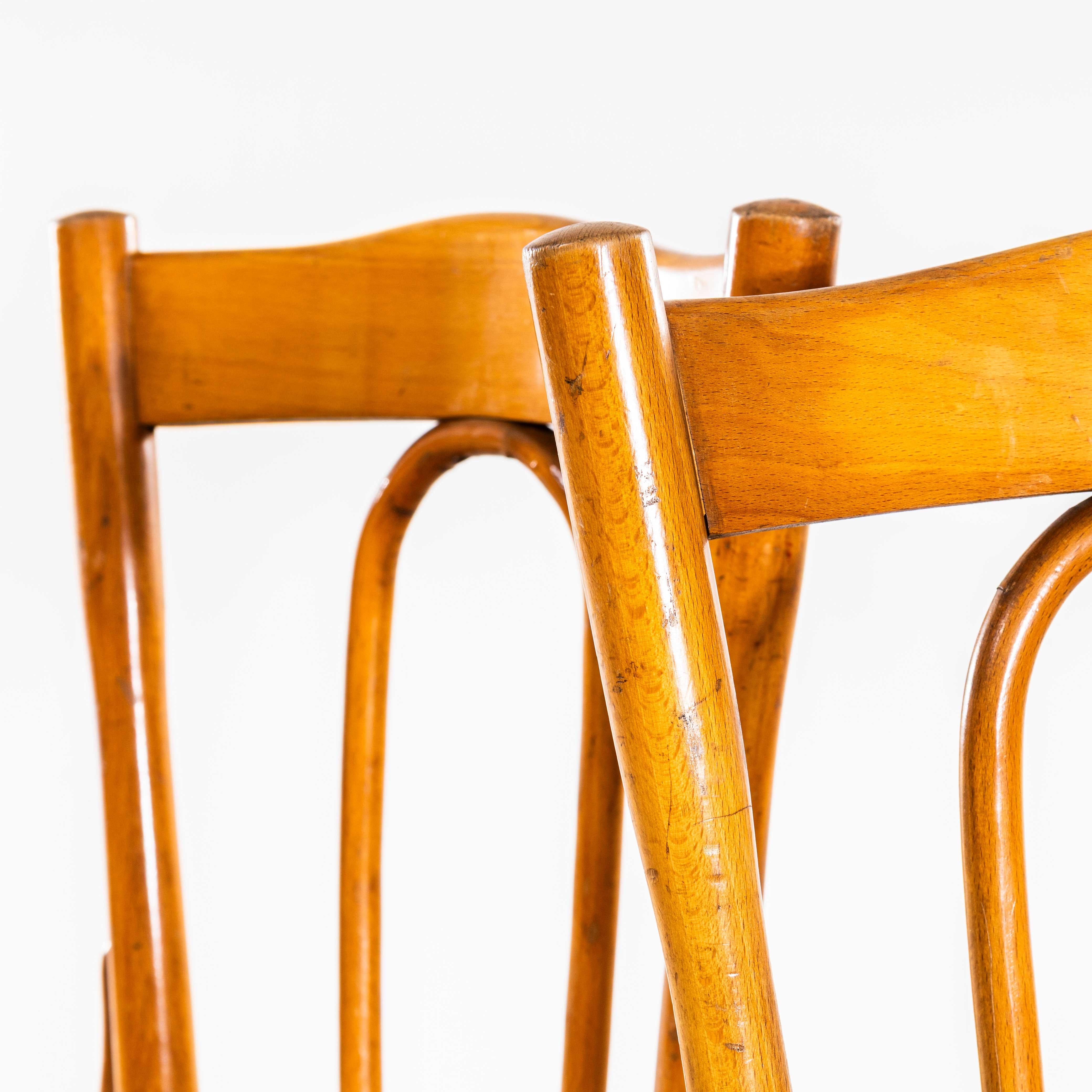 Ceco Sedie da pranzo in bengala con schienale a cerchio chiuso degli anni '50 - Coppia in vendita