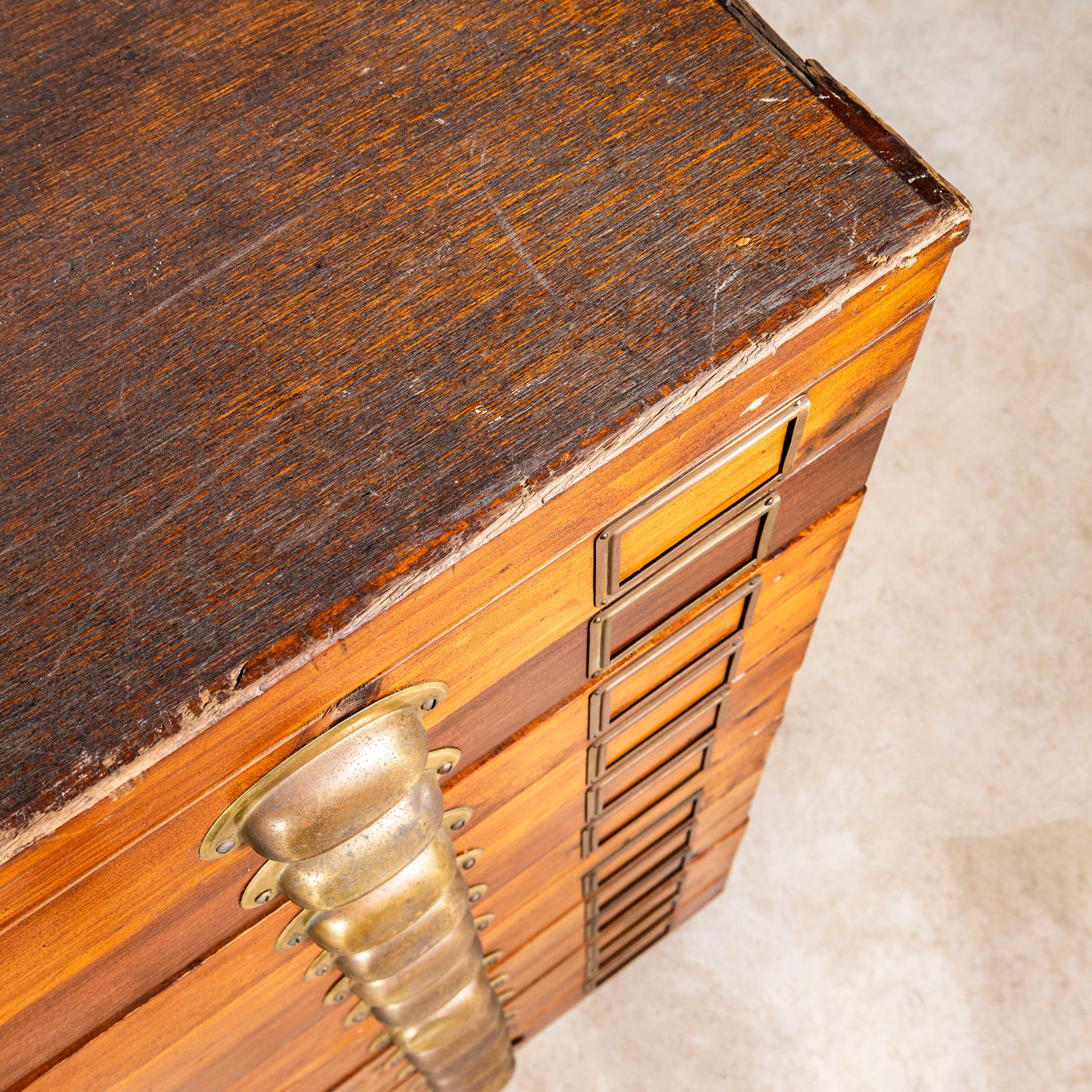 Mid-20th Century 1950's Engineers Double Drawer Units - Twenty Four Drawers For Sale