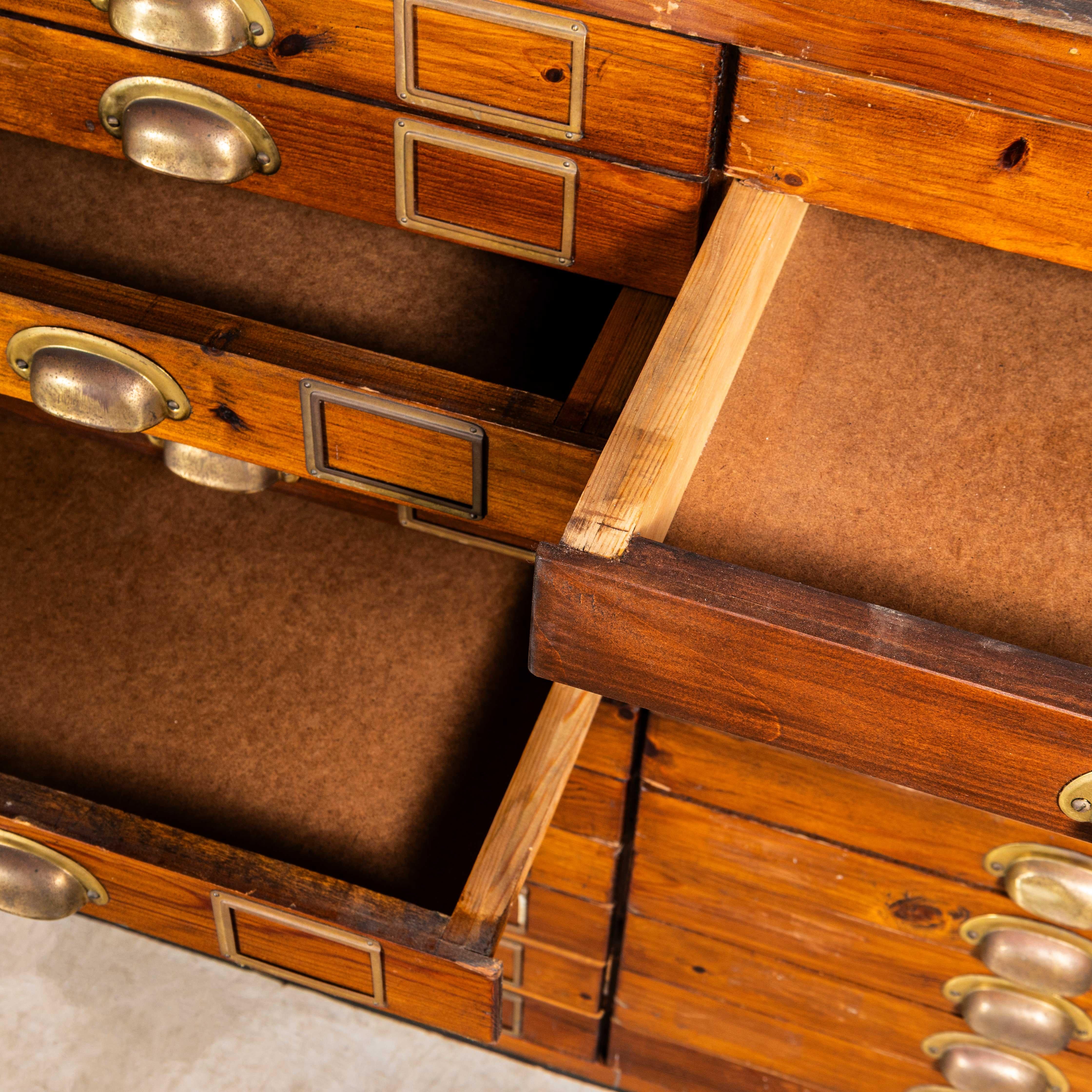 1950's Engineers Double Drawer Units - Twenty Four Drawers For Sale 1