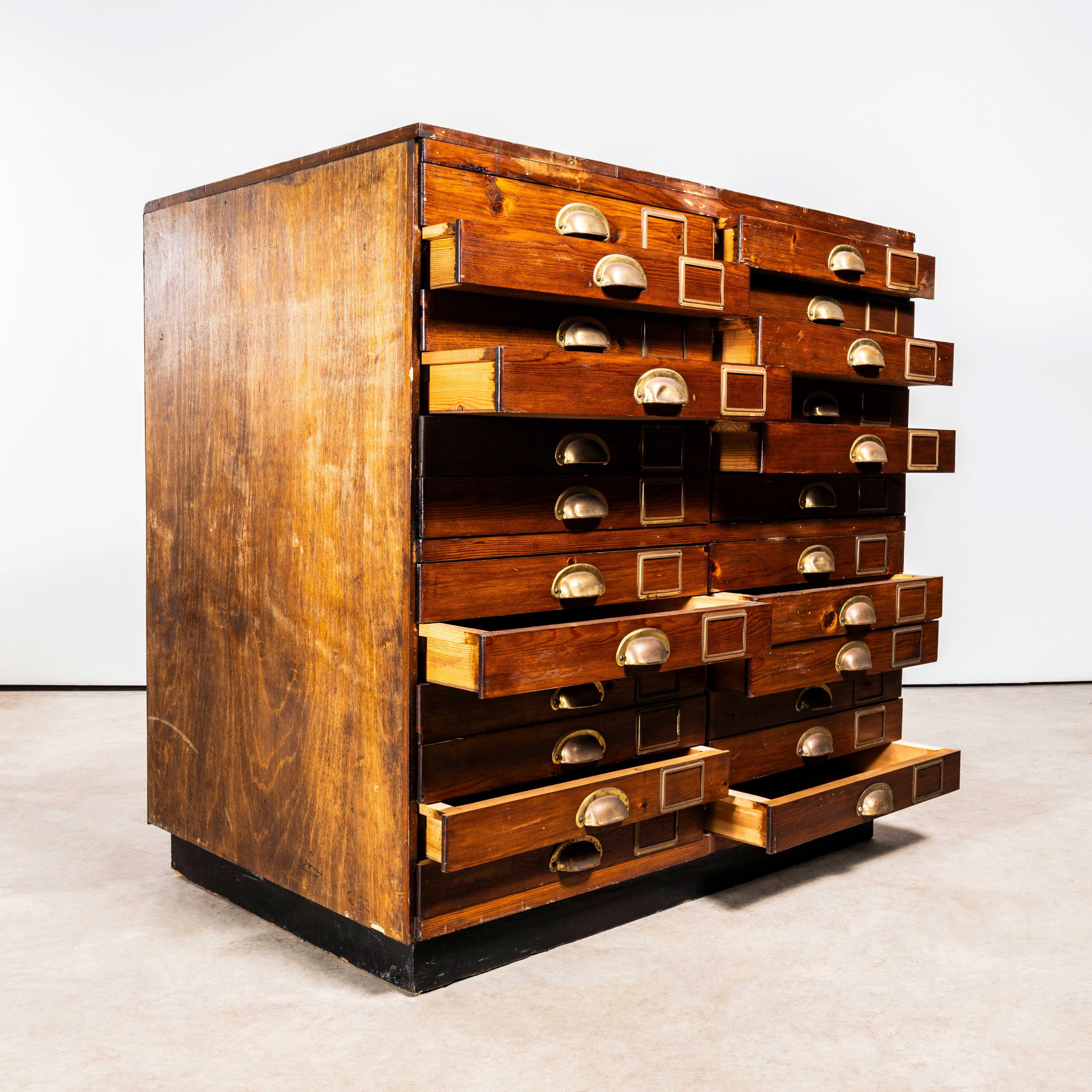 1950's Engineers Double Drawer Units - Twenty Four Drawers For Sale 2