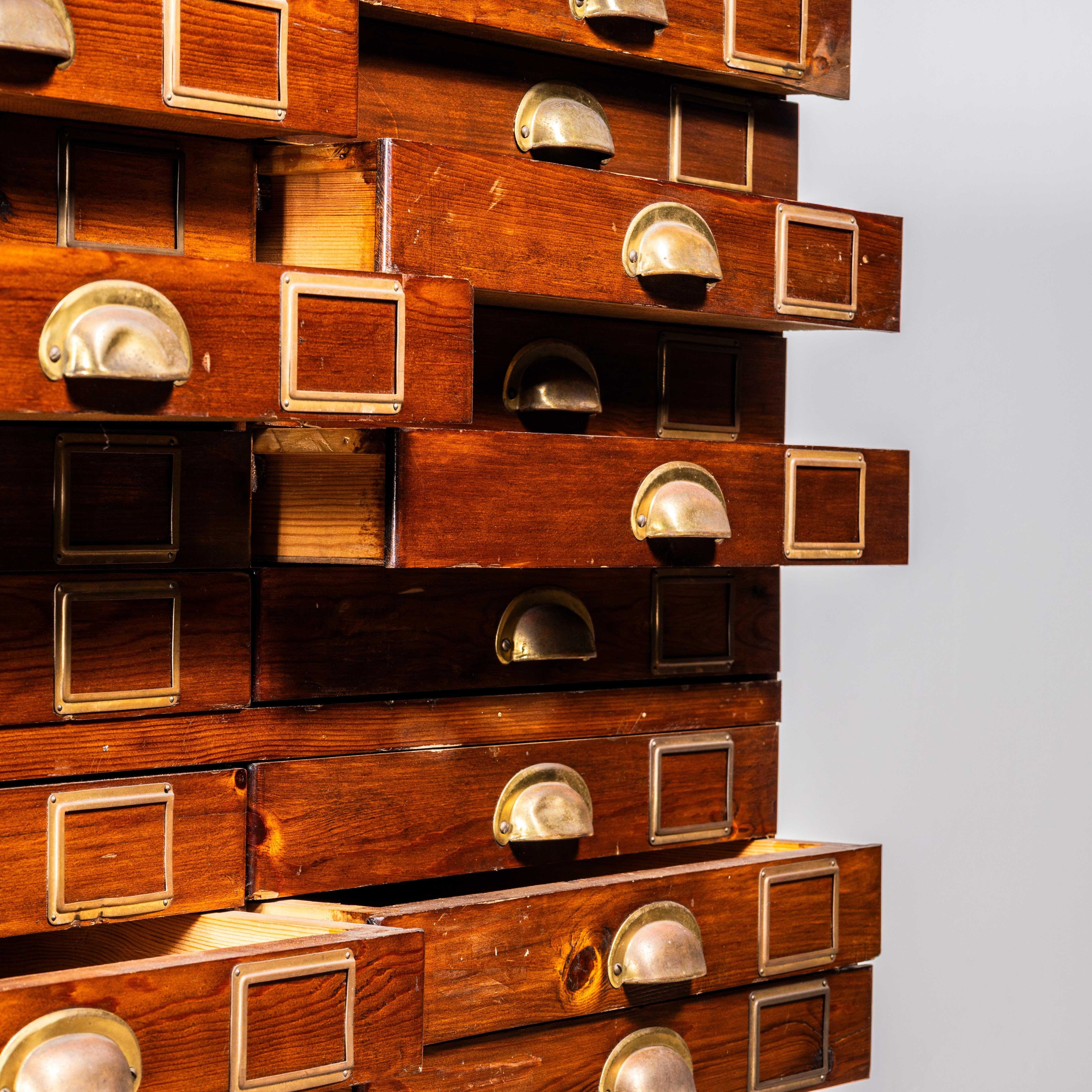 1950's Engineers Double Drawer Units - Twenty Four Drawers For Sale 3