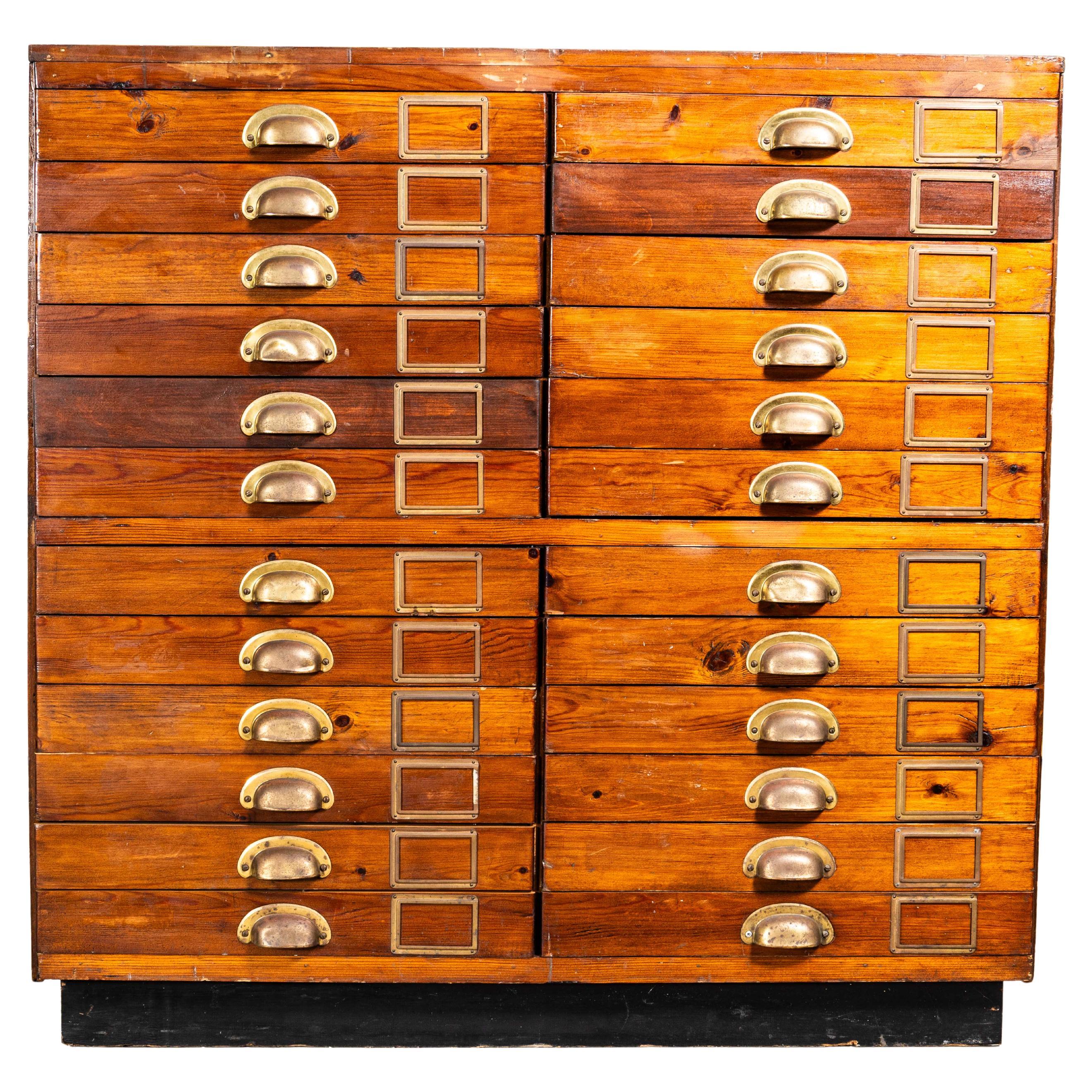 1950's Engineers Double Drawer Units - Twenty Four Drawers For Sale