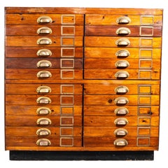 Used 1950's Engineers Double Drawer Units - Twenty Four Drawers