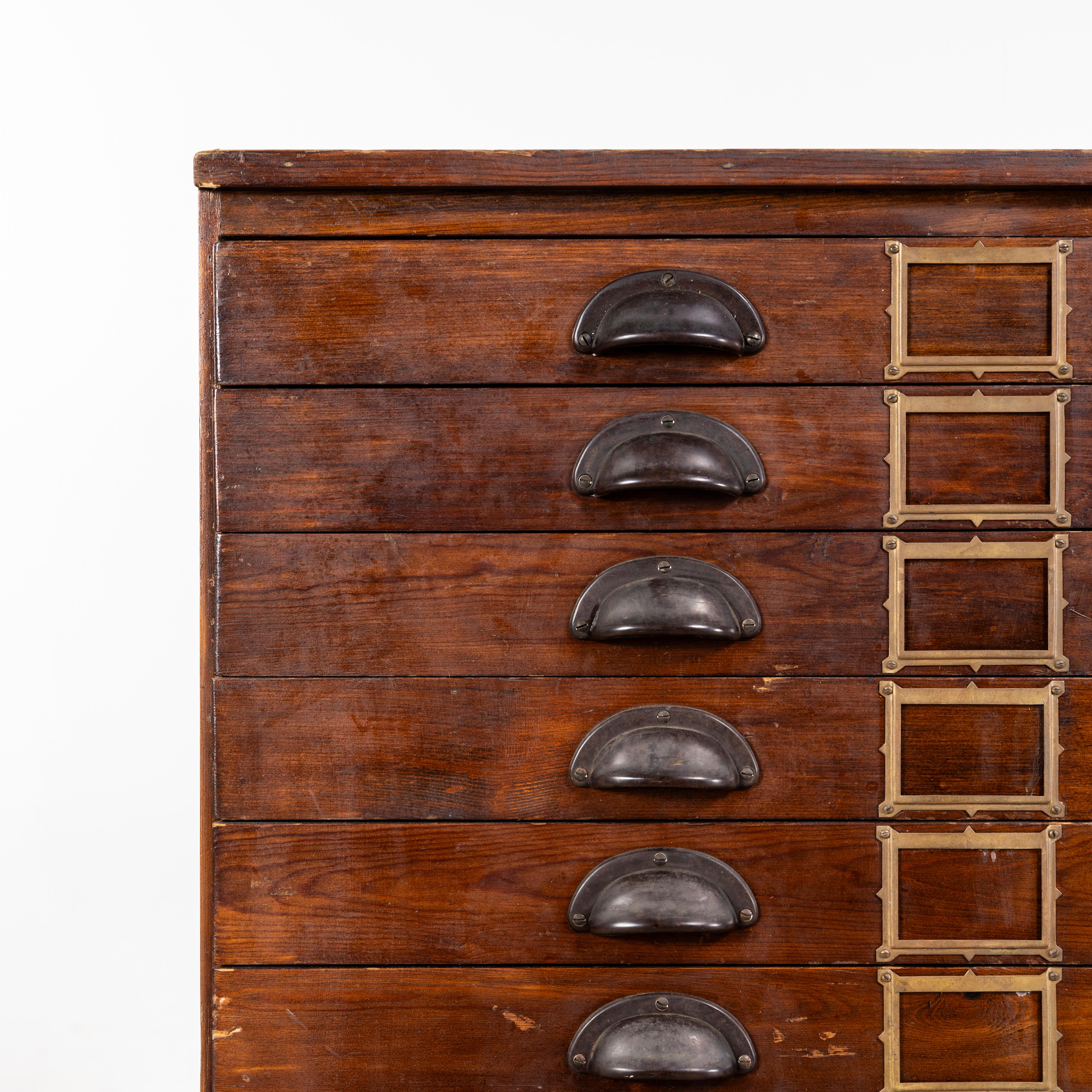 1950's Engineers Drawer Unit - Twenty Four Drawers (1227.7) In Good Condition For Sale In Hook, Hampshire