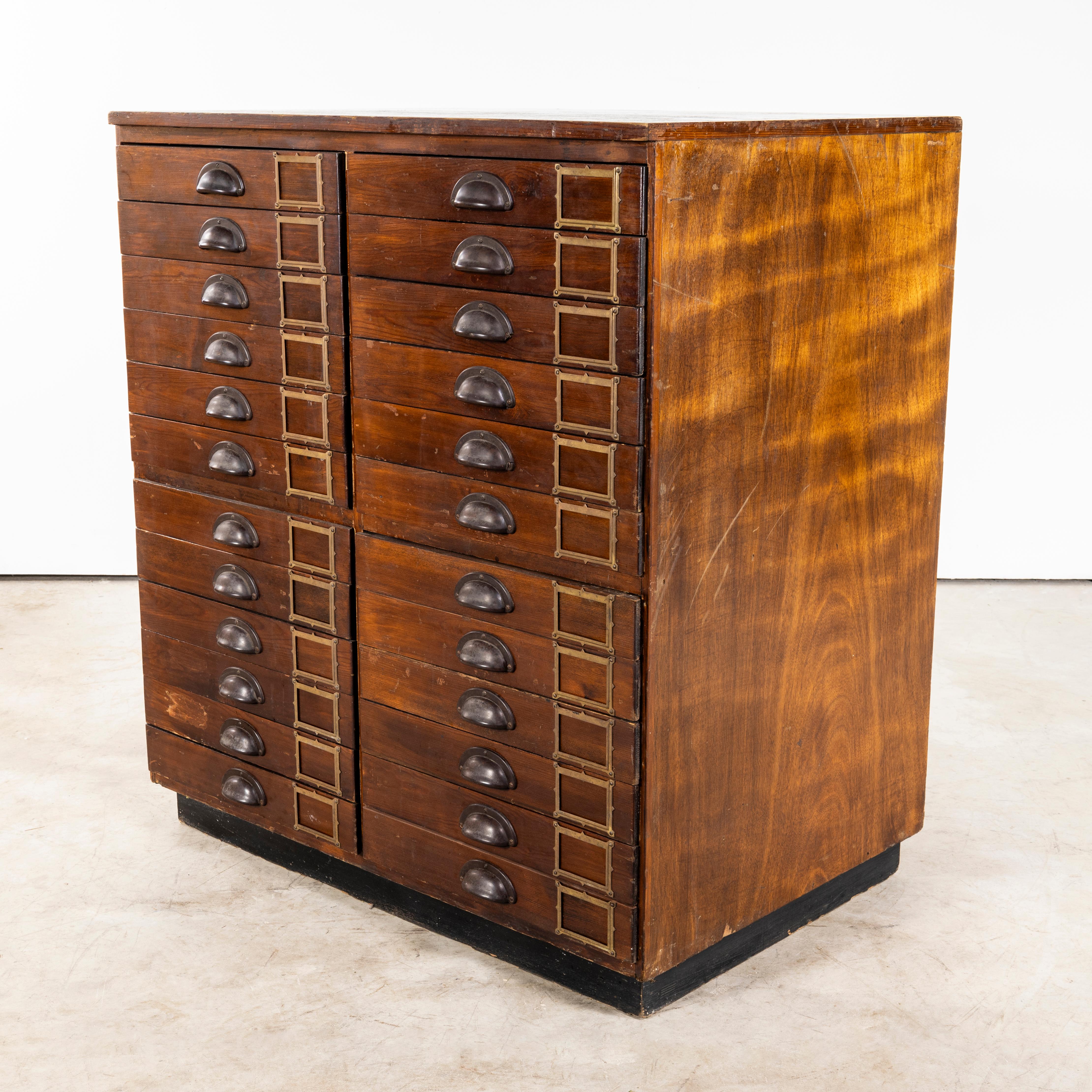 Mid-20th Century 1950's Engineers Drawer Unit - Twenty Four Drawers (1227.7) For Sale