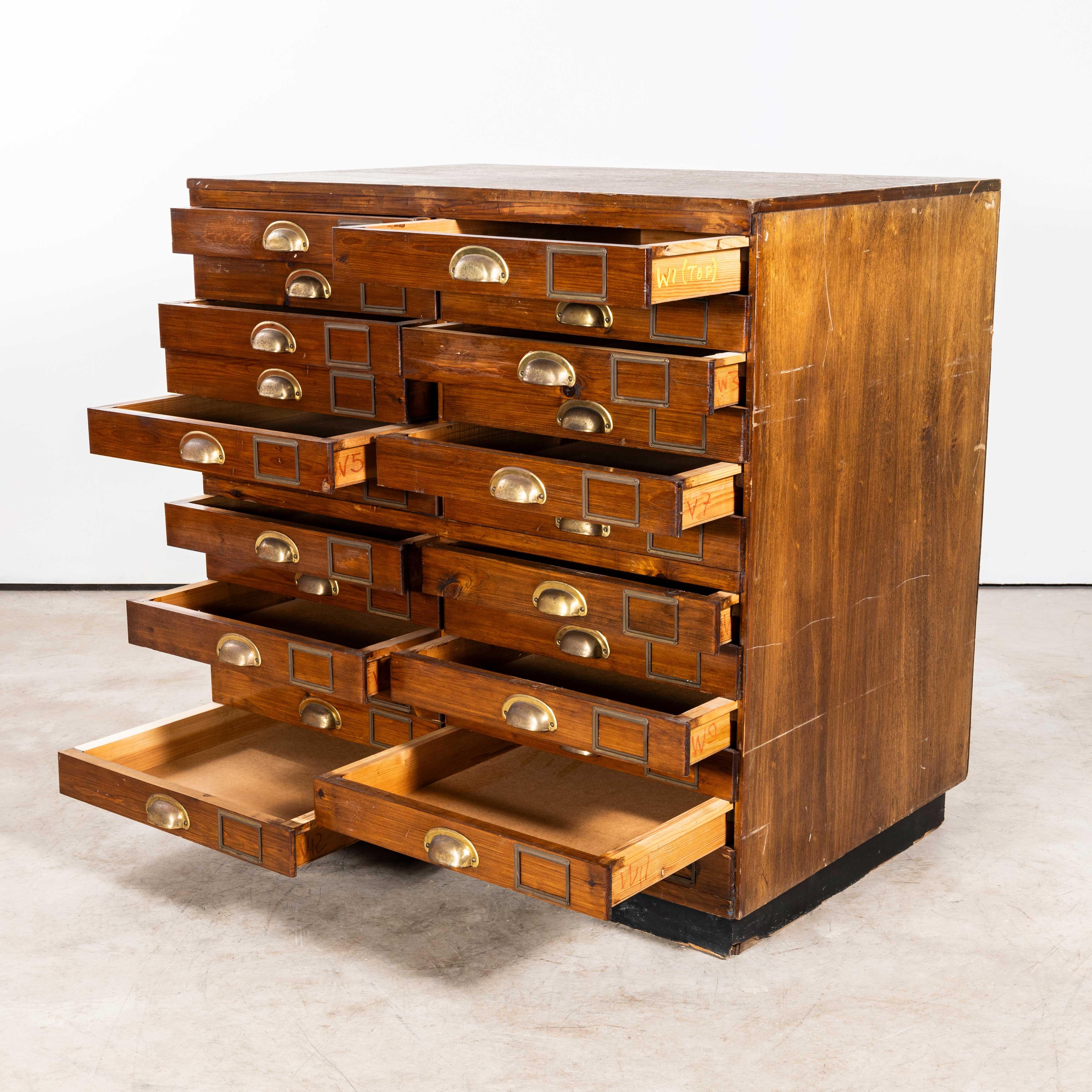 1950's Engineers Drawer Units - Twenty Four Drawers (1226.3) For Sale 2