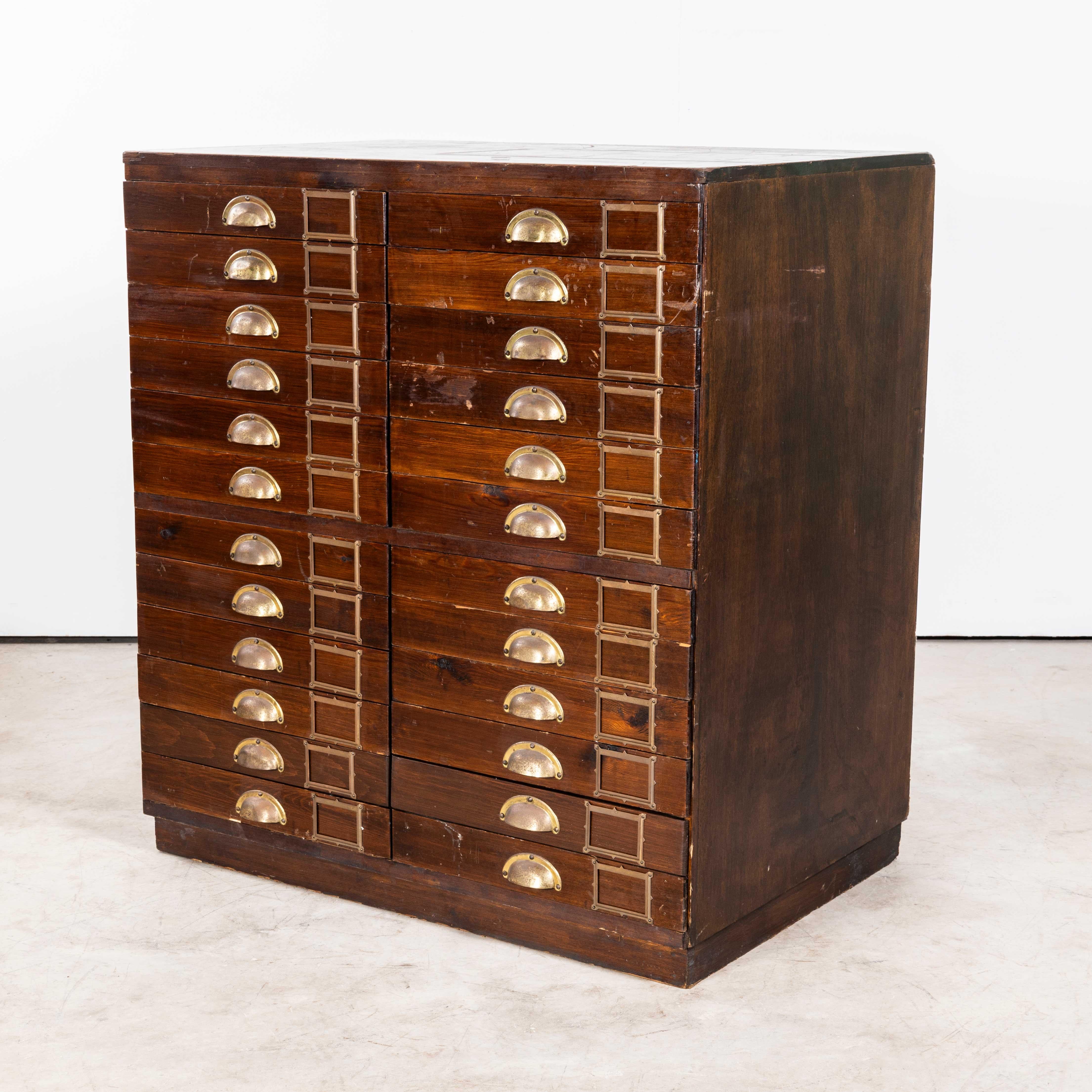 1950's Engineers Drawer Units - Twenty Four Drawers (1226.5) For Sale 6