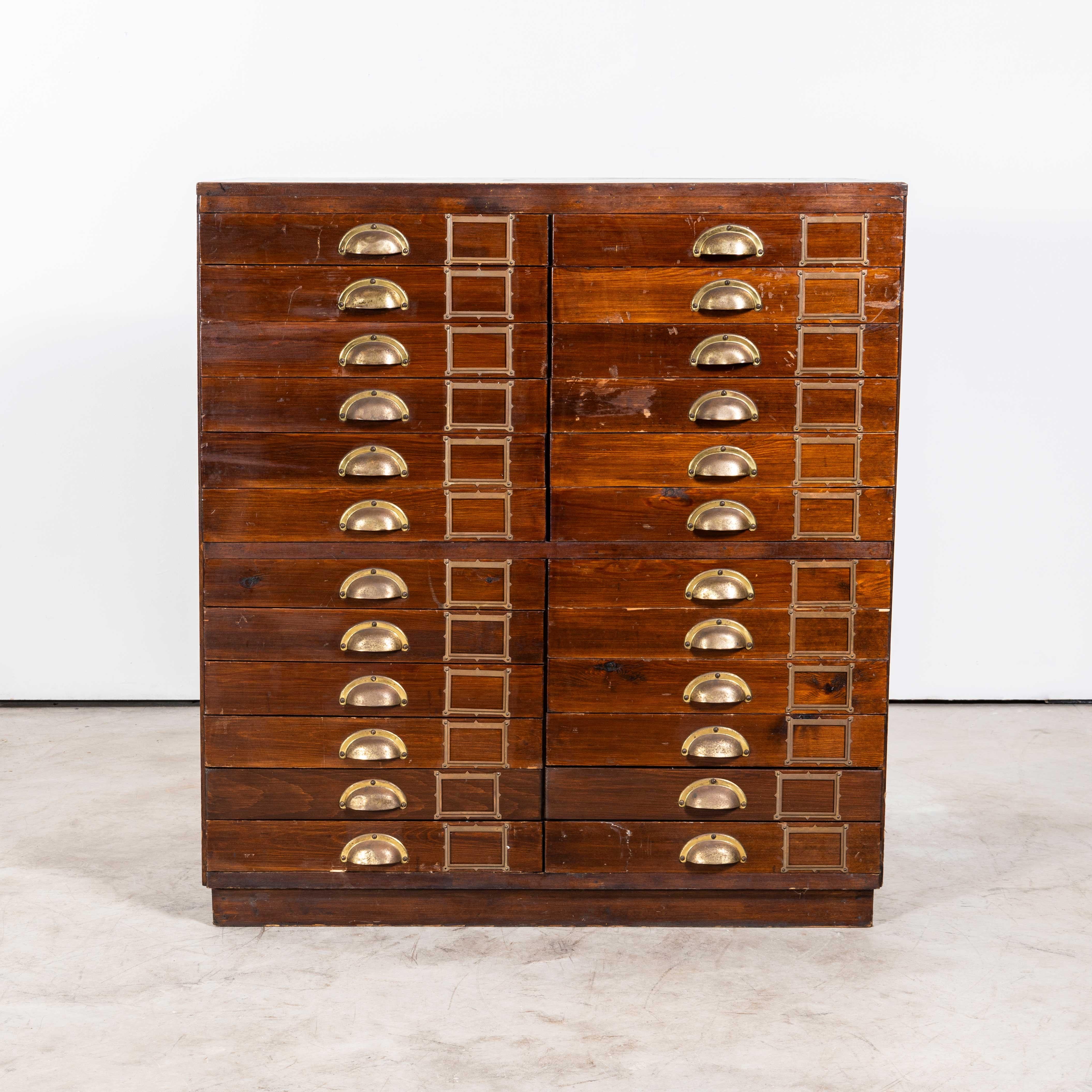 English 1950's Engineers Drawer Units - Twenty Four Drawers (1226.5) For Sale