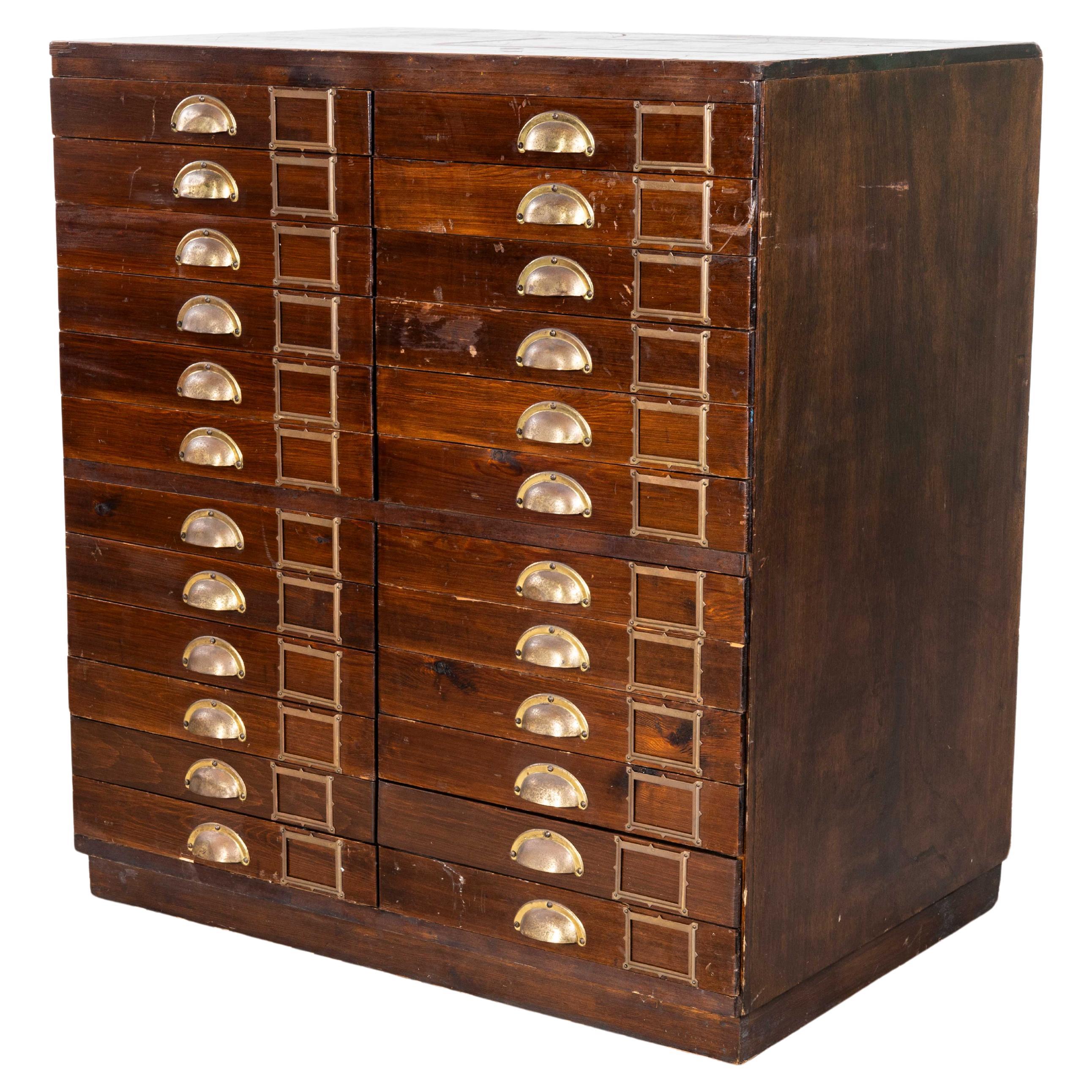 1950's Engineers Drawer Units - Twenty Four Drawers (1226.5) For Sale
